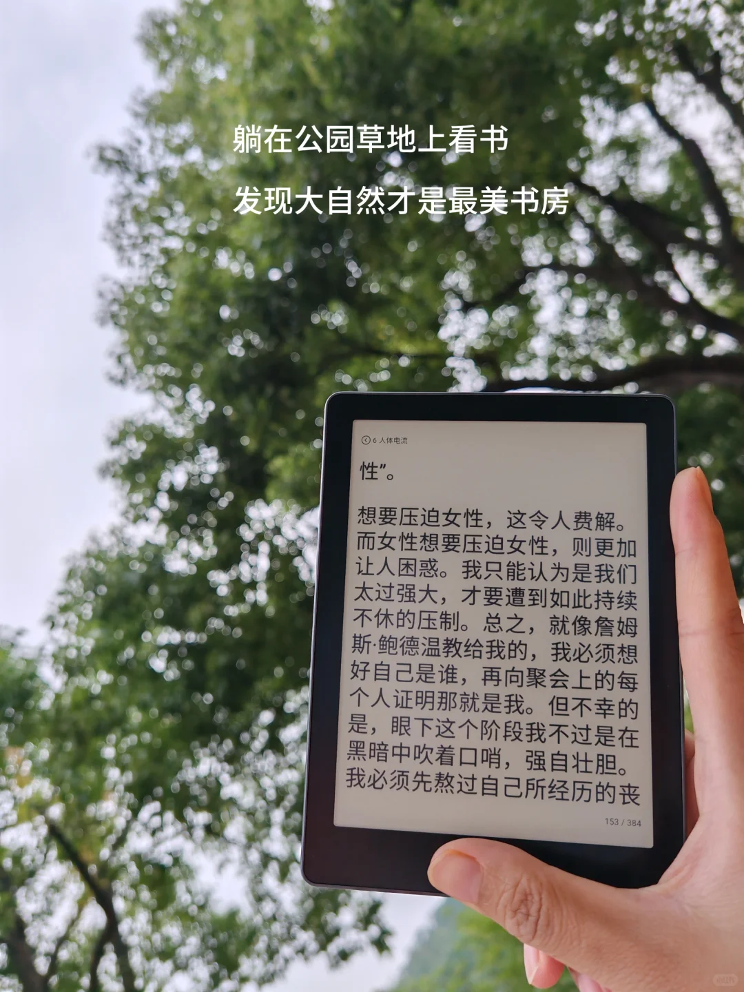 📚读书人的仪式感：一片绿地，一本书，
