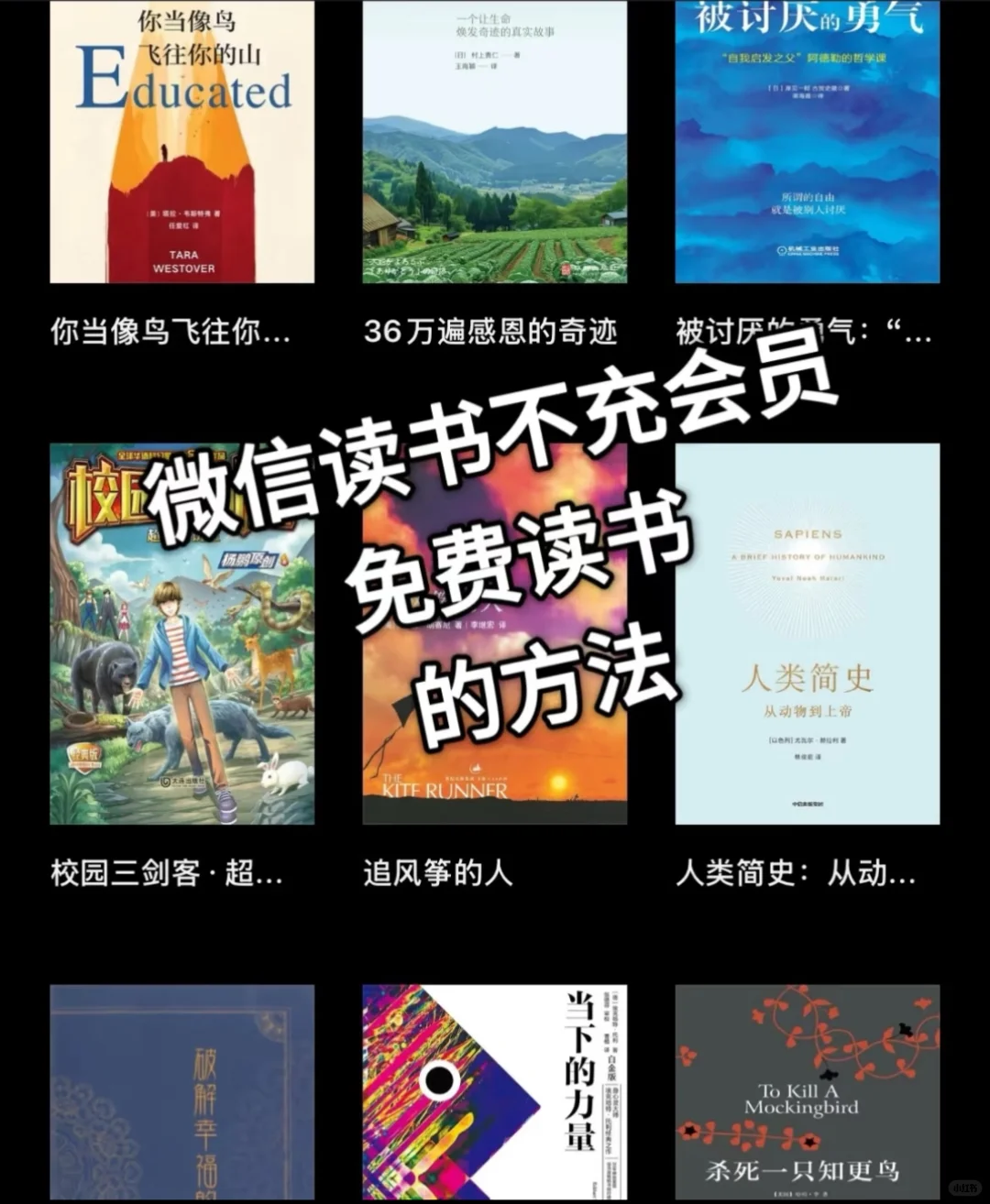 不用充会员就能免费读书的！📖