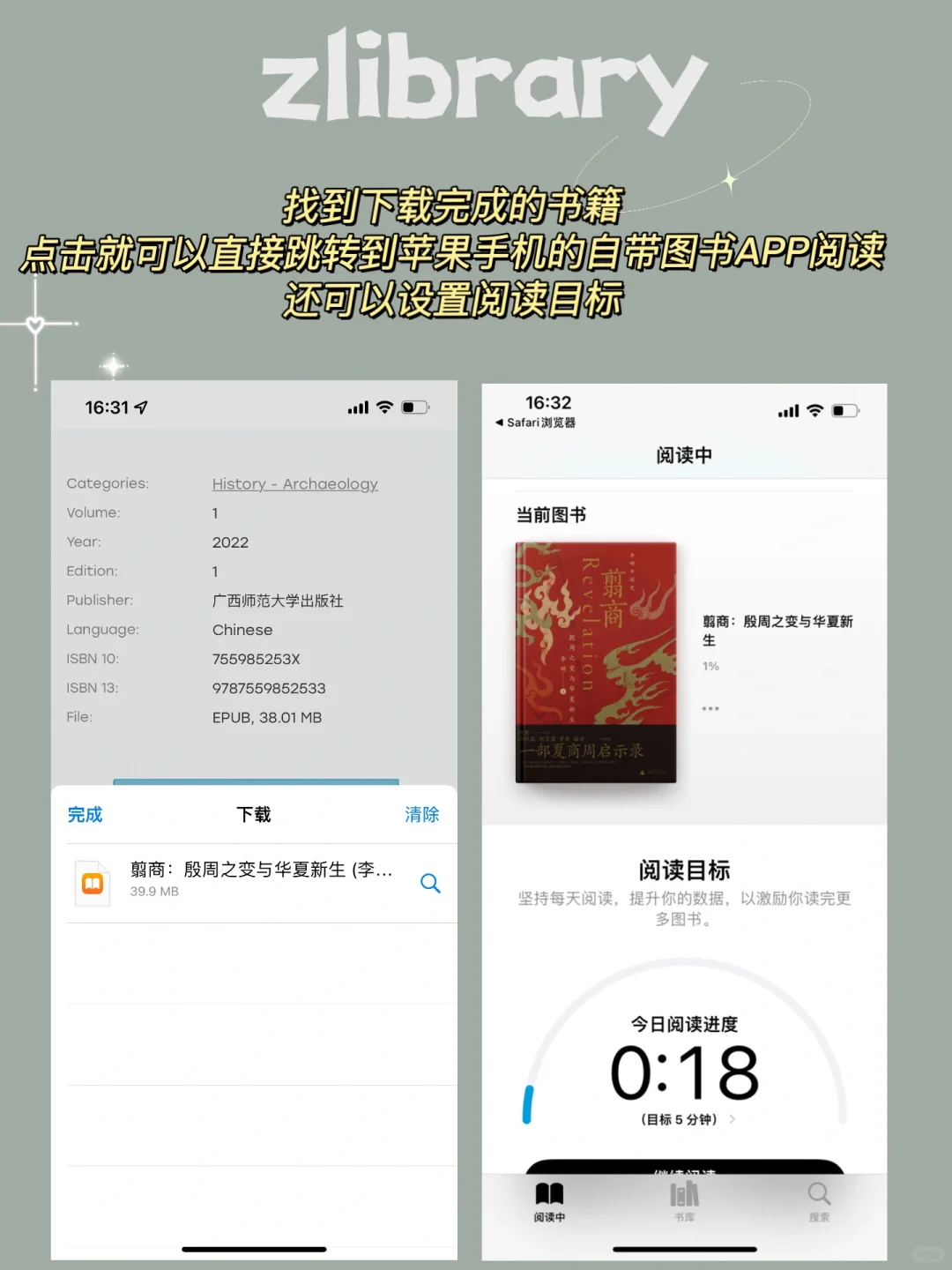 iPhone电子书自由教程get❗️zlibrary回来啦