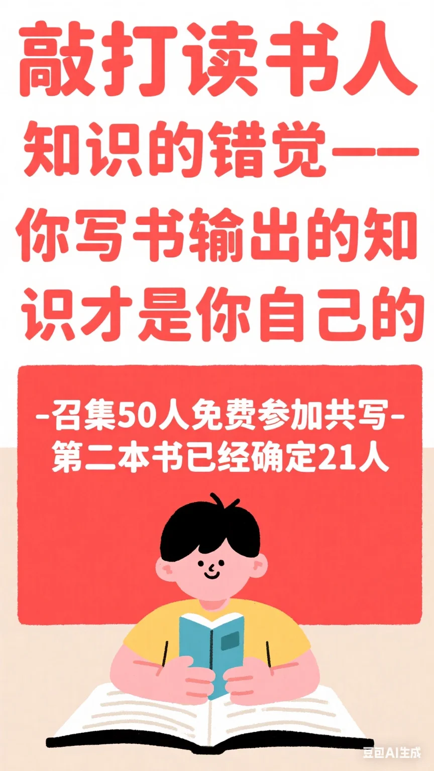 🔥🔥破除读书错觉免费加入共写第二本书