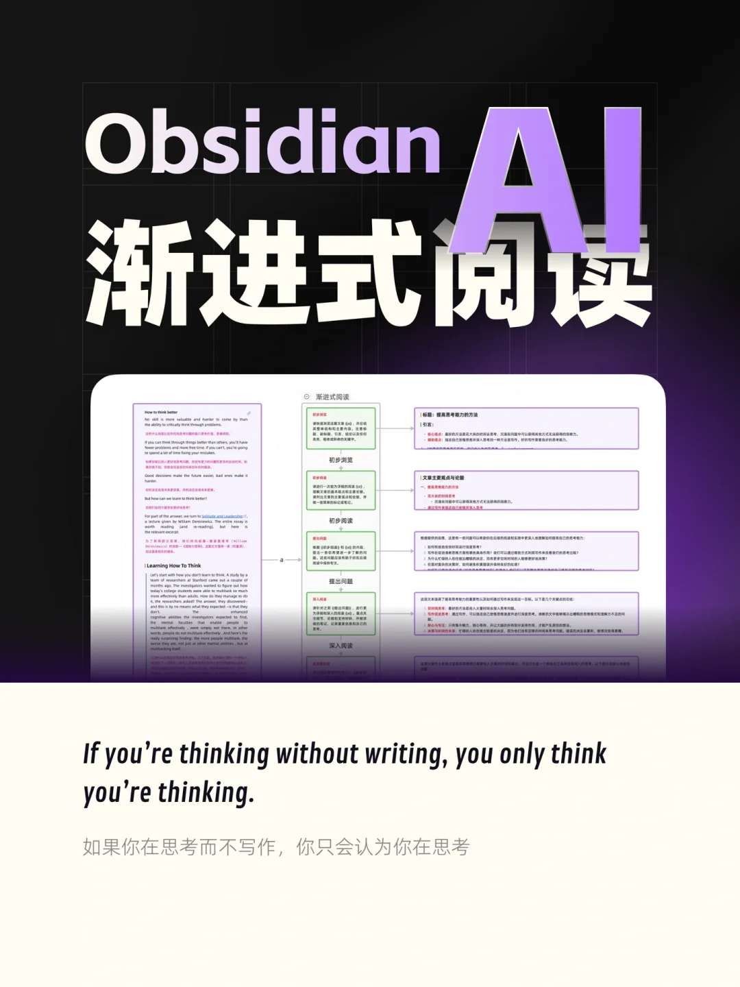 Obsidian AI：渐进式阅读 📖