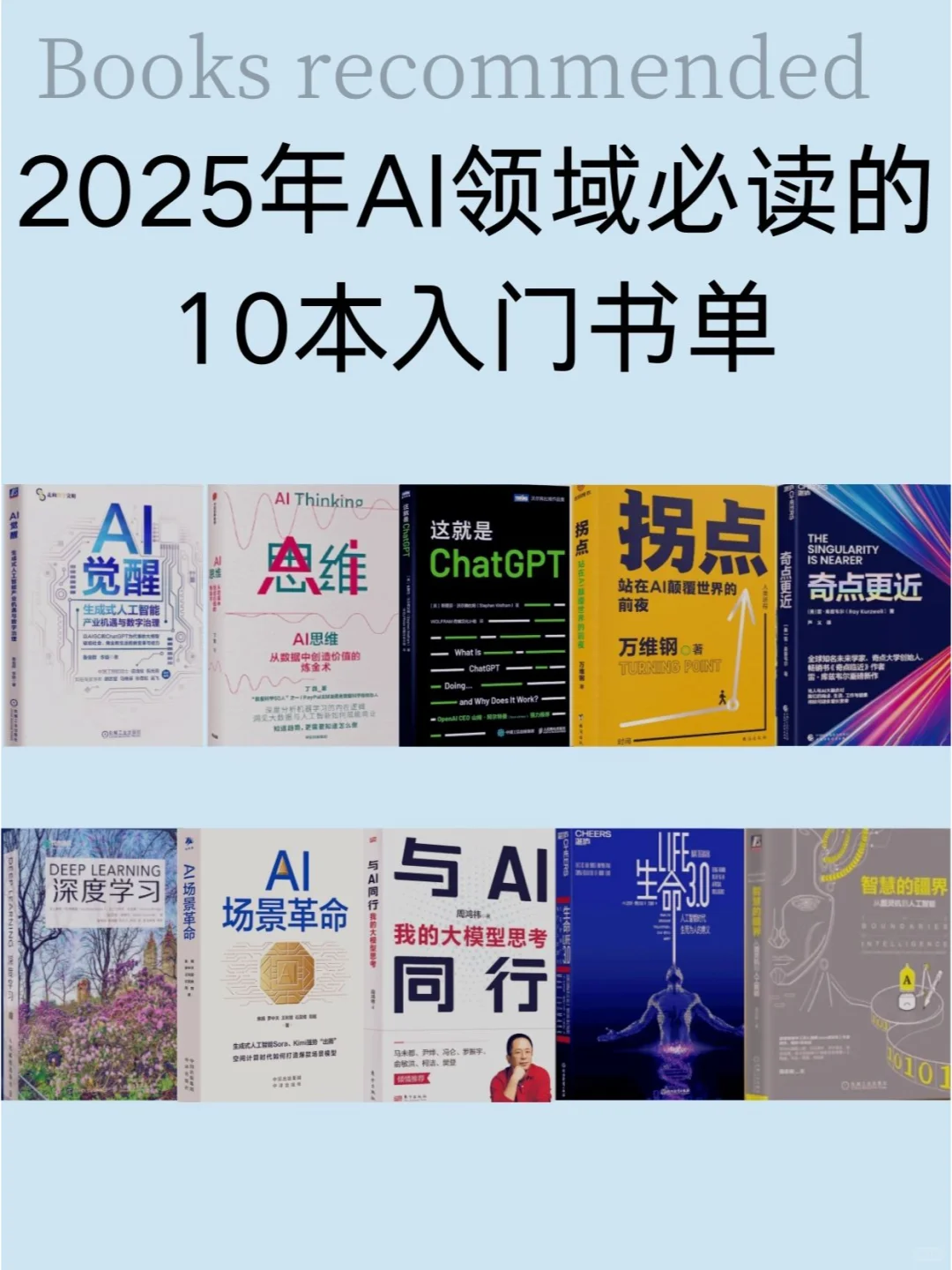 2025年AI领域必读的10本入门书单
