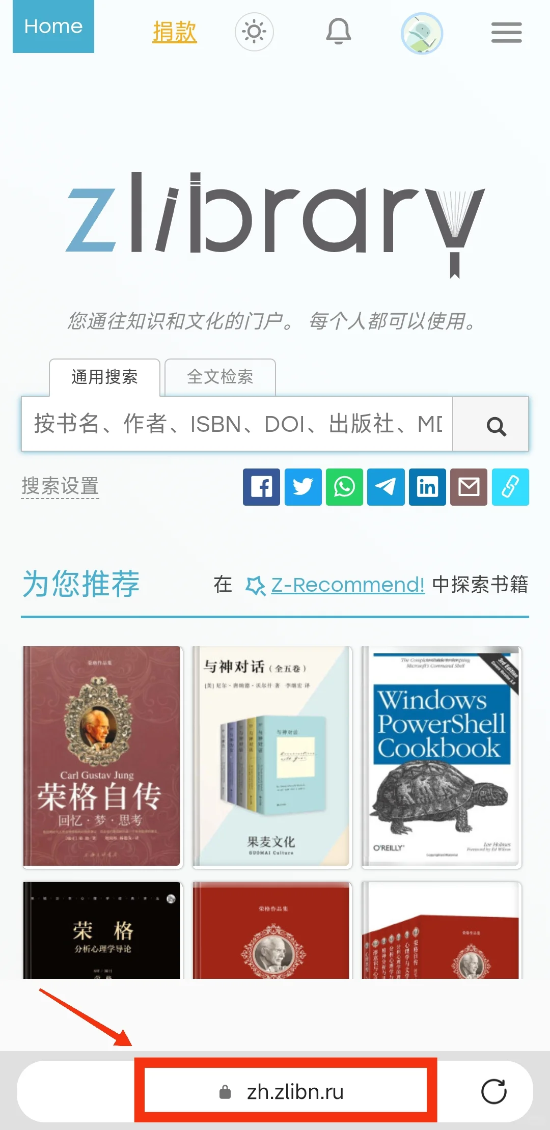 分享一个不需要魔法就可以访问的Zlib网址