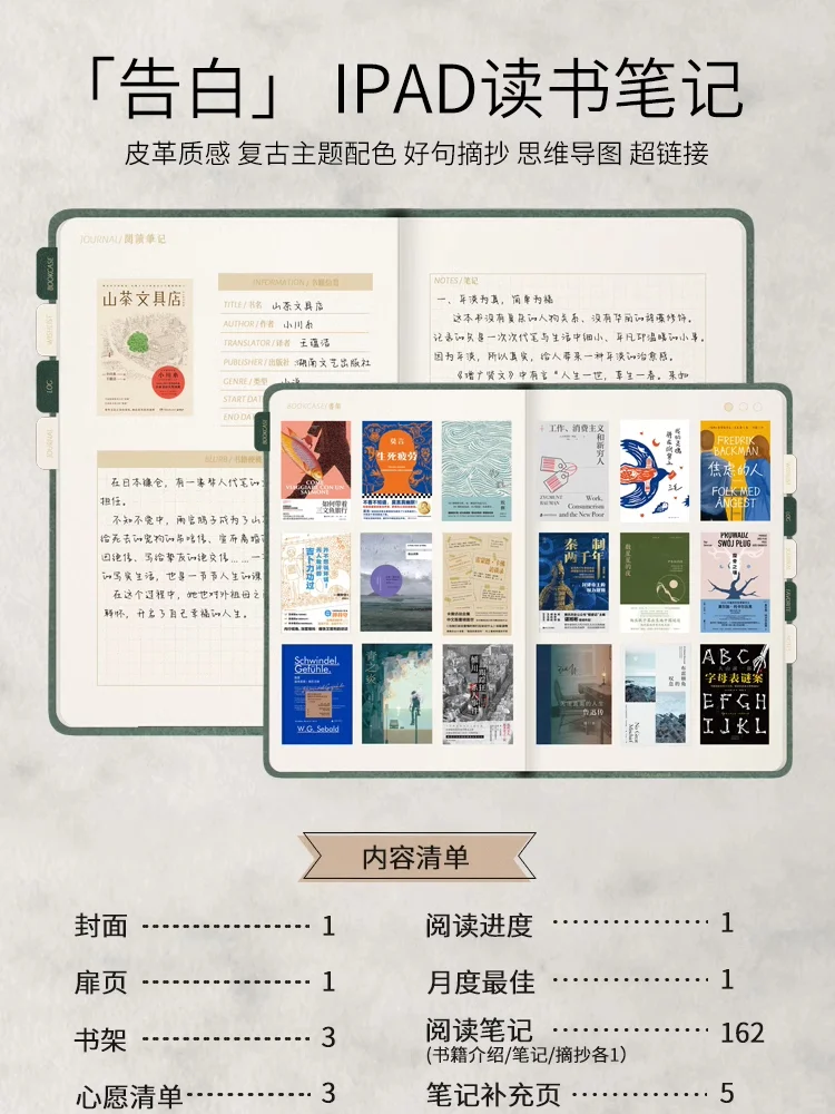 🔥IPAD电子手帐模板｜读书笔记全适配神器