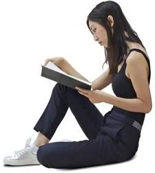 绘画参考素材│多角度读书拿书坐姿动作参考