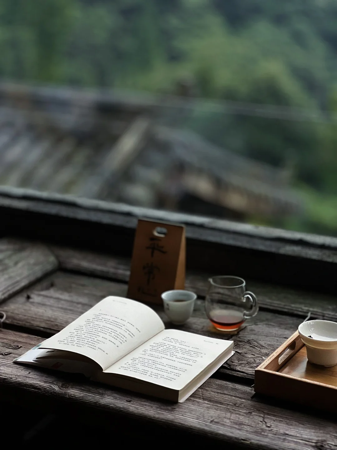 山中一日｜喝茶，看书，听雨