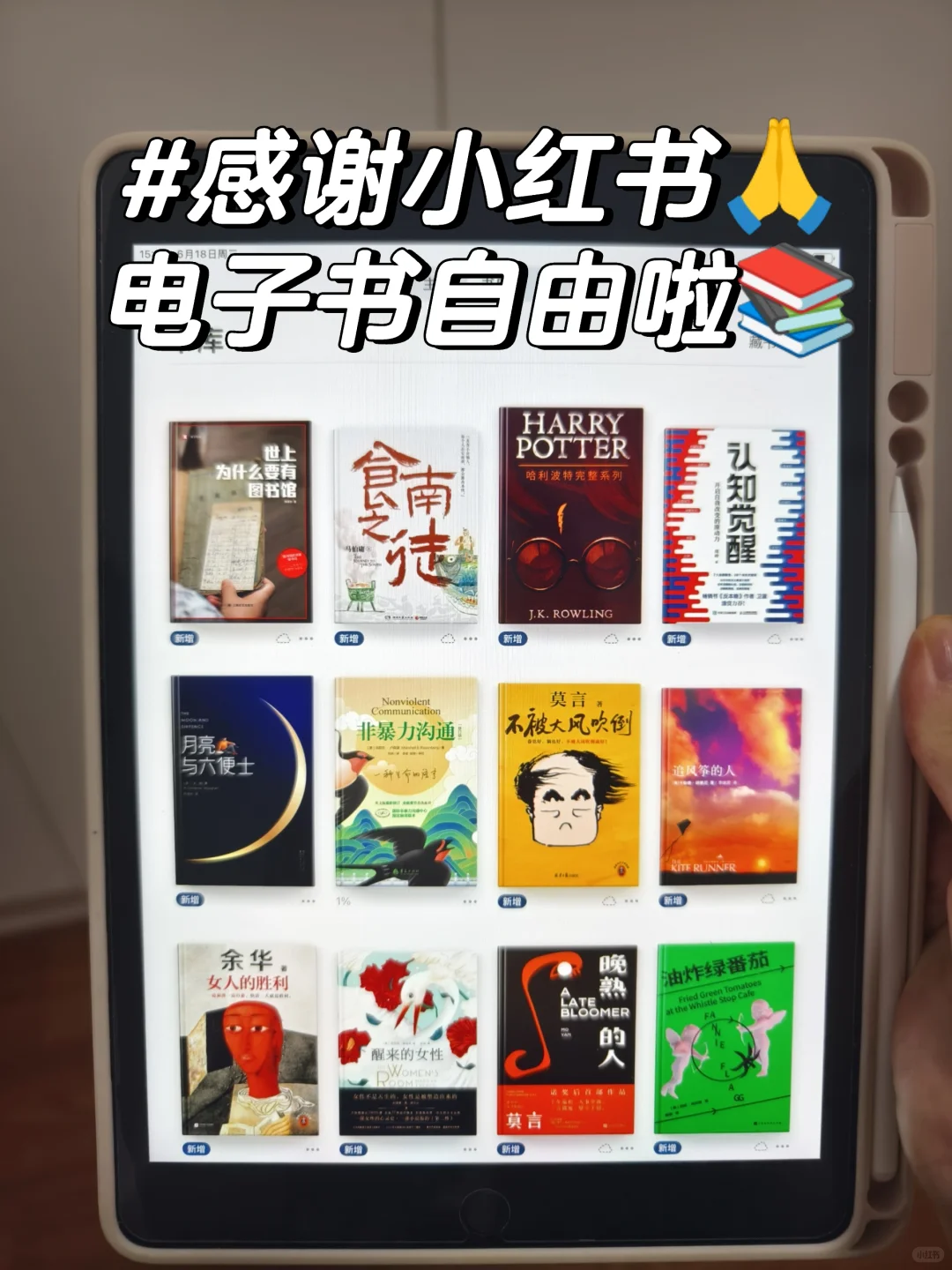 买了个移动的图书馆📚电子书自由啦！哈哈