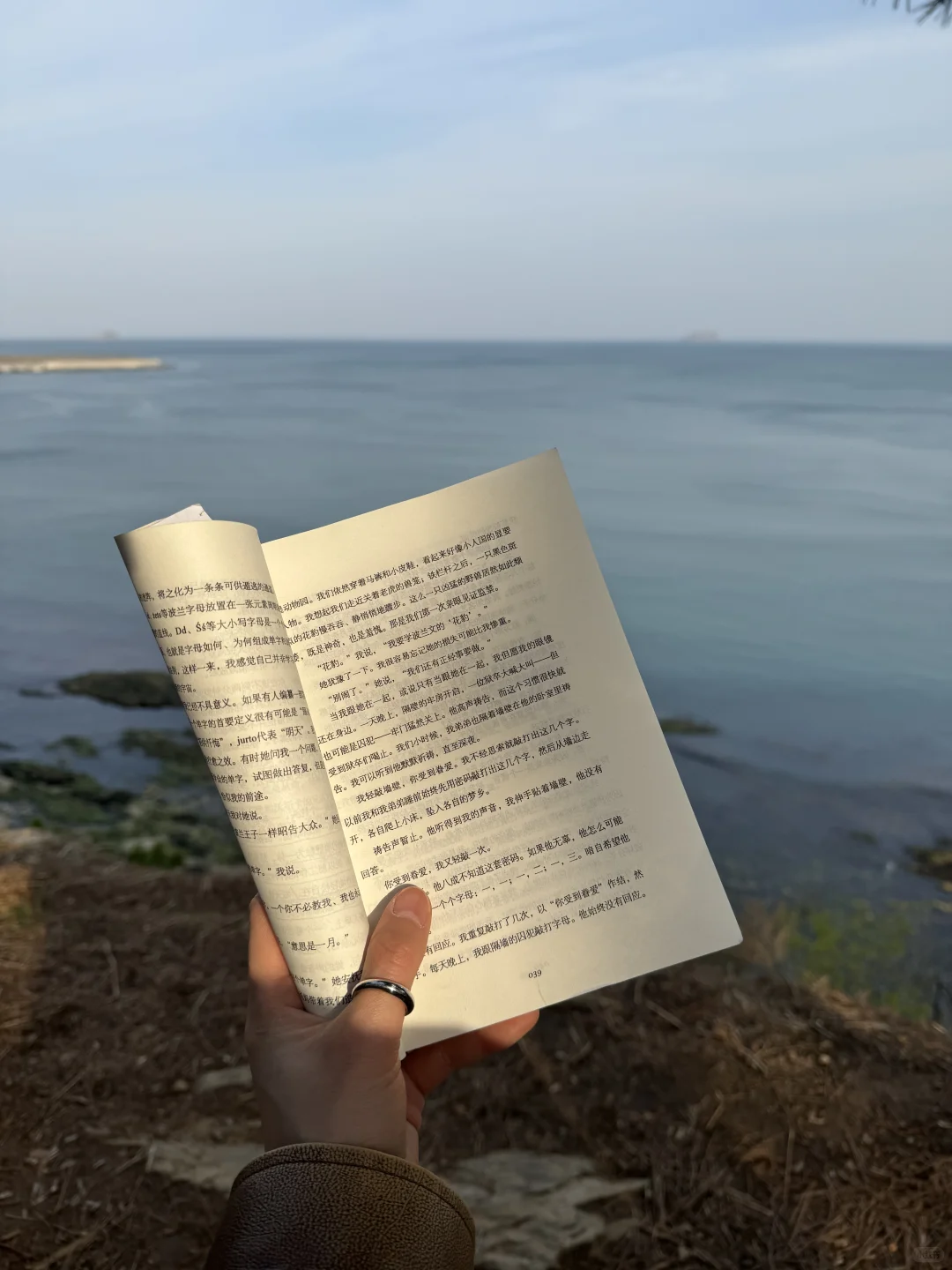 周末只干一件事 带着啤酒去海边看闲书📖