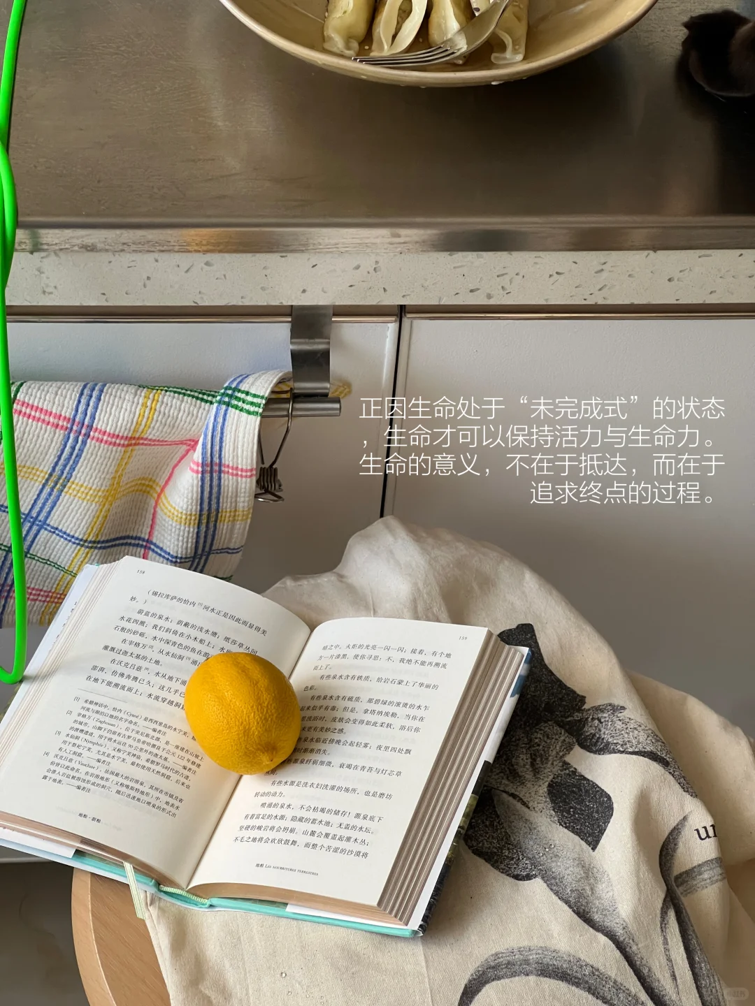 在厨房阅读了一整个午后🌞📚