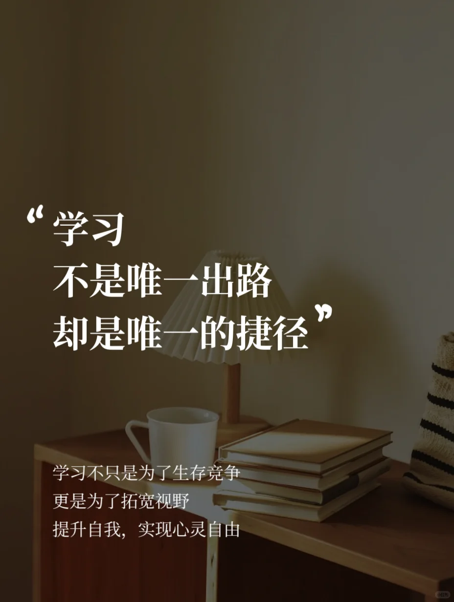 学习不是唯一的出路，却是唯一的捷径