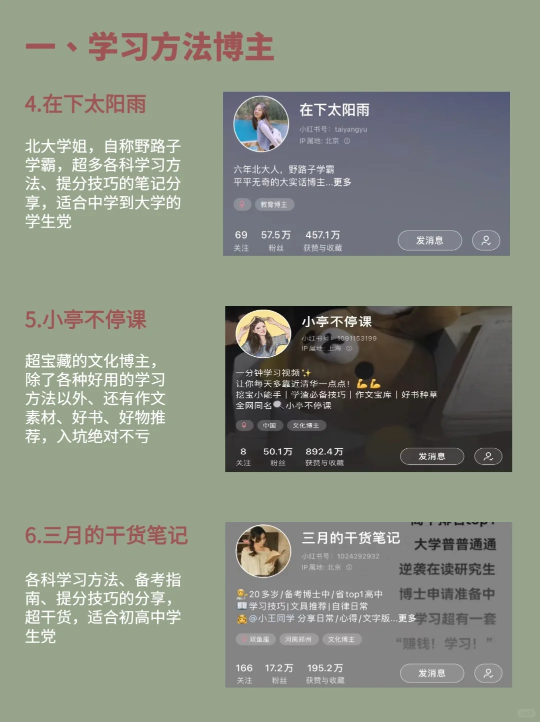 小🍠才是真study神器2⃣️｜21位宝藏博主推 荐