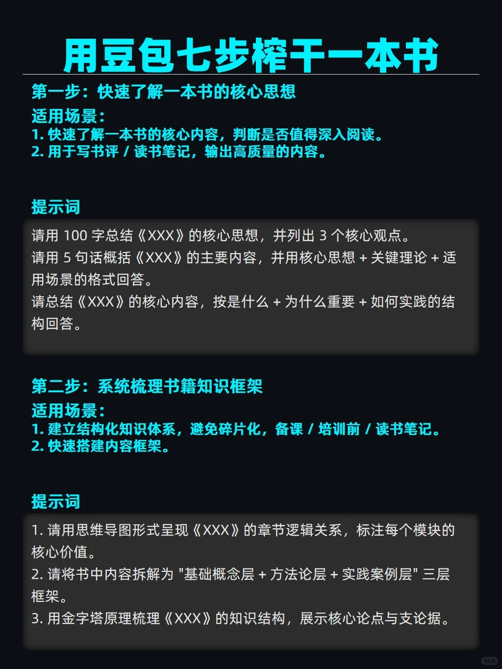 用豆包7步榨干一本书，建议收藏！