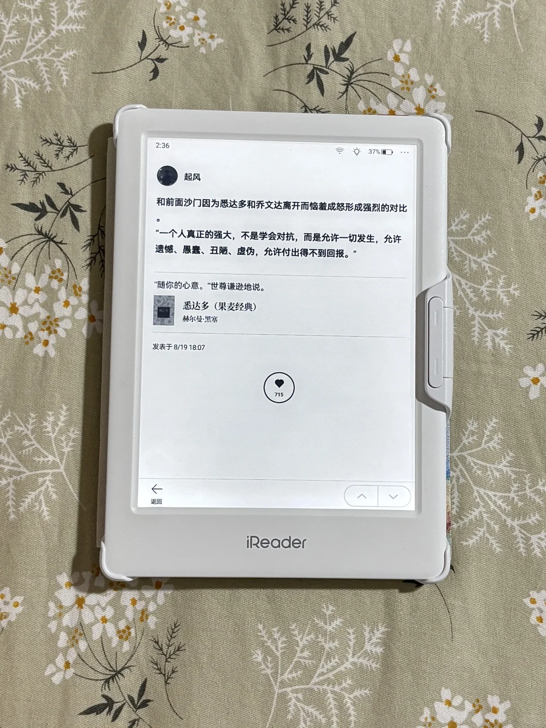 租房的100个快递〈37〉：墨水屏阅读器