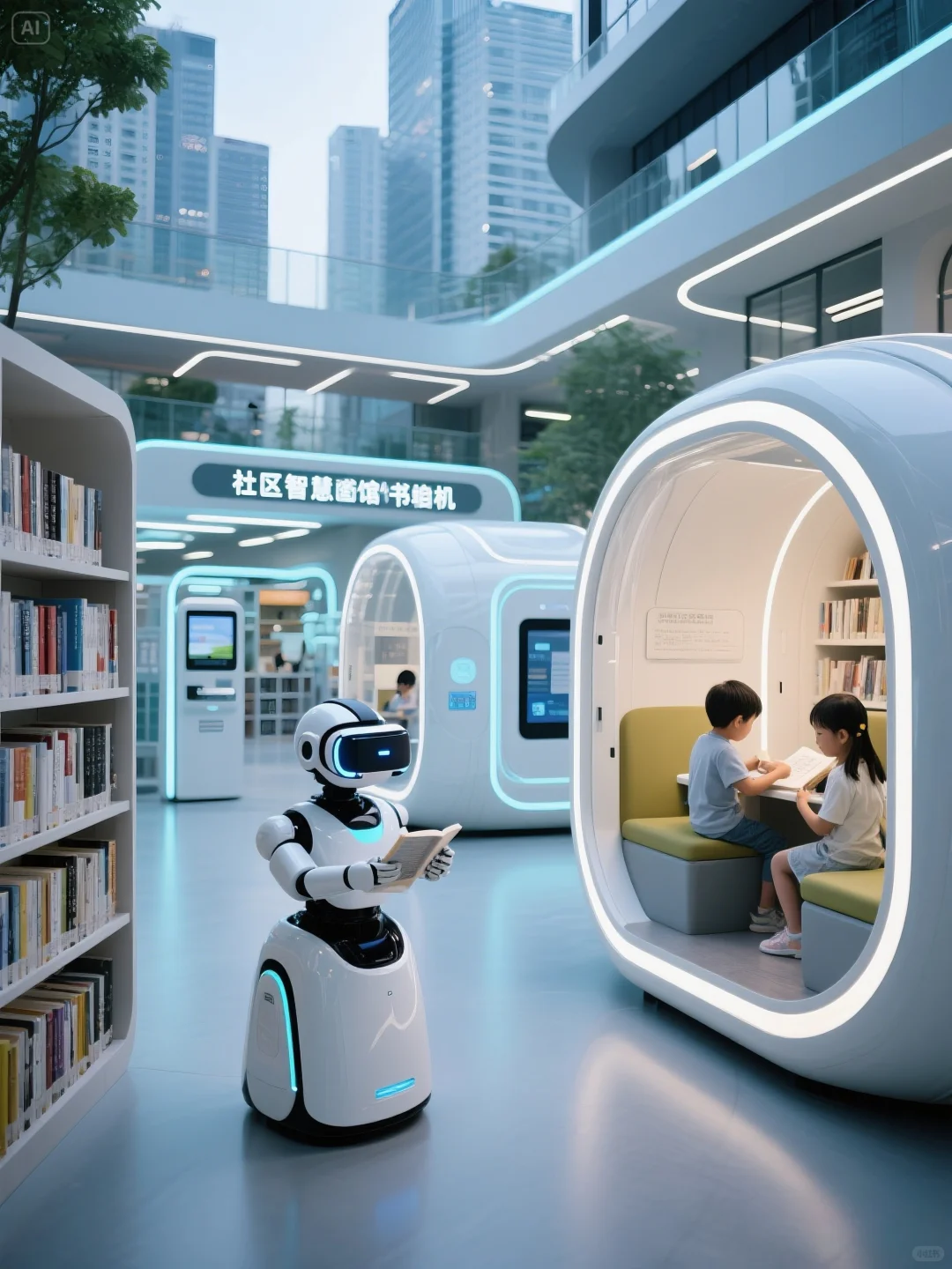 🌌社区图书馆黑科技！VR舱+静音胶囊🌌