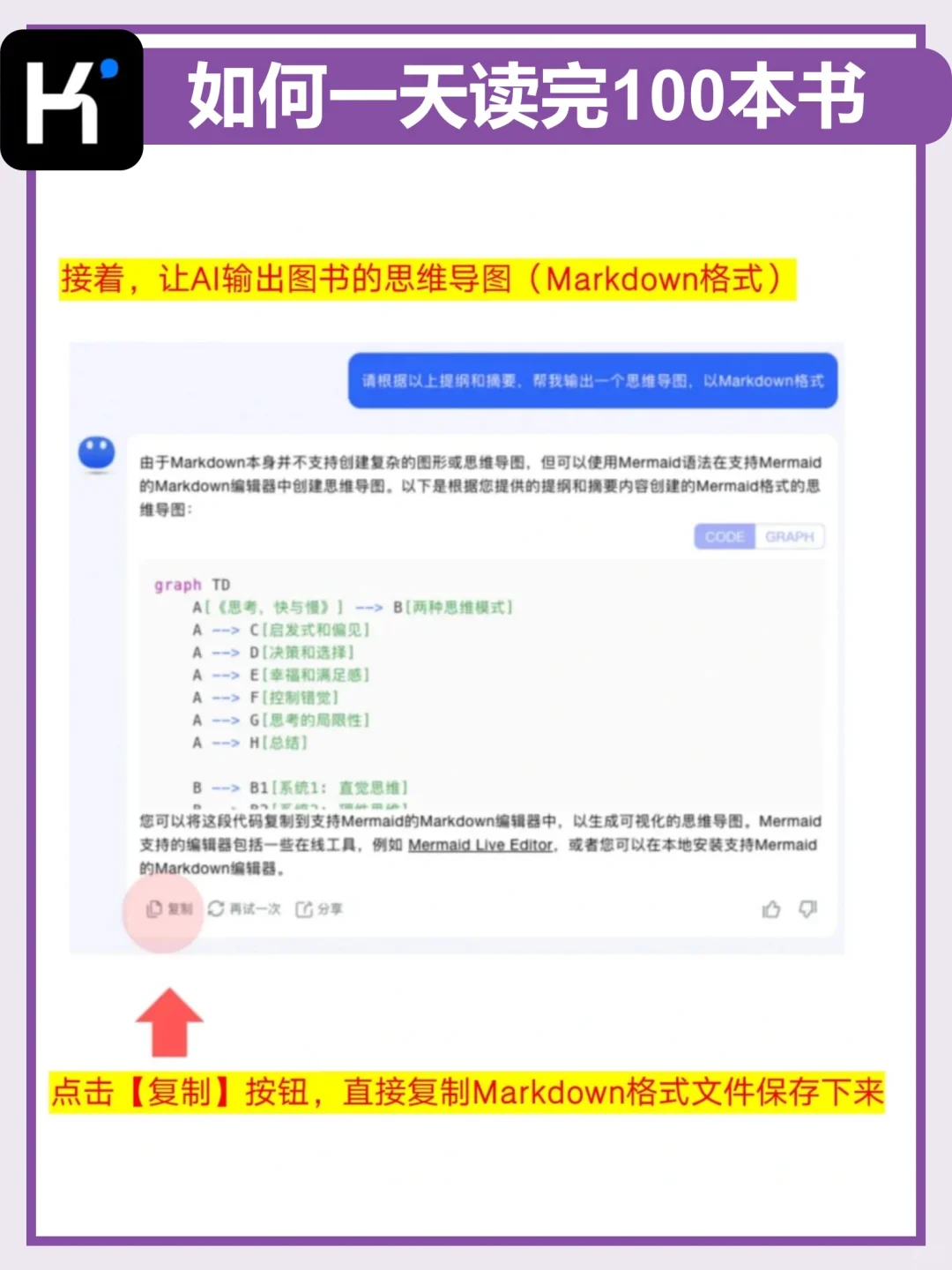 效率神器❗️用 Kimi，1 天读完 100 本书