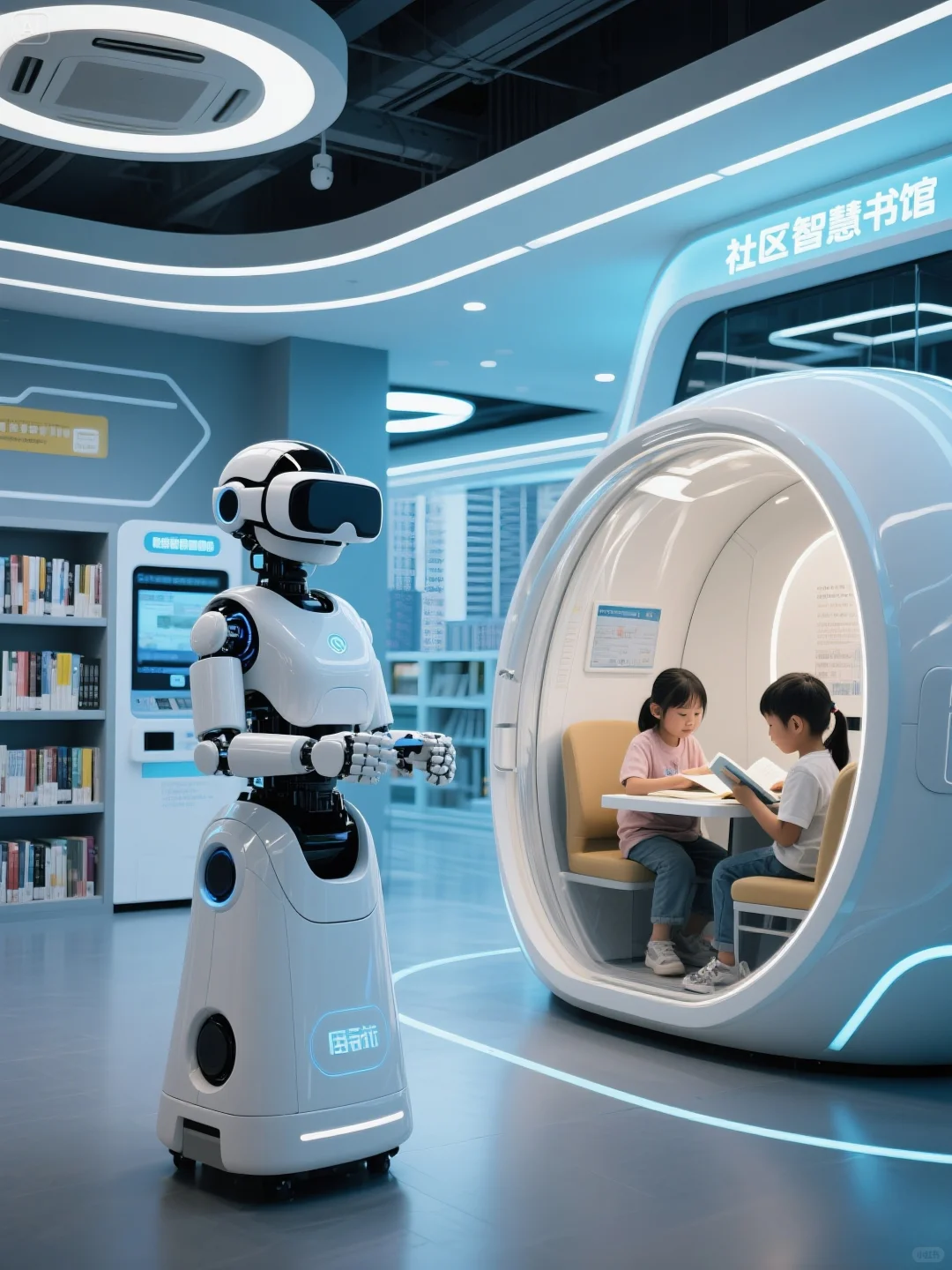 🌌社区图书馆黑科技！VR舱+静音胶囊🌌