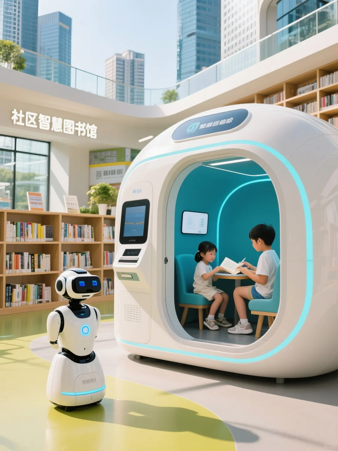 🌌社区图书馆黑科技！VR舱+静音胶囊🌌