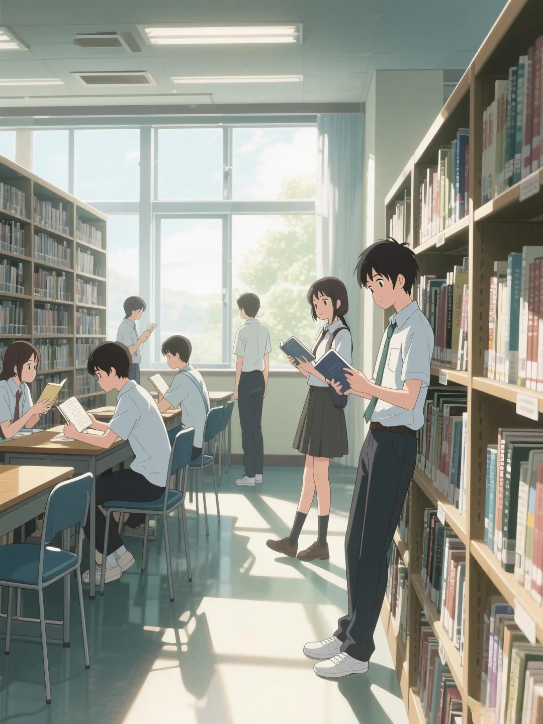 📚✨ 在图书馆里，我找到了理想的大学生