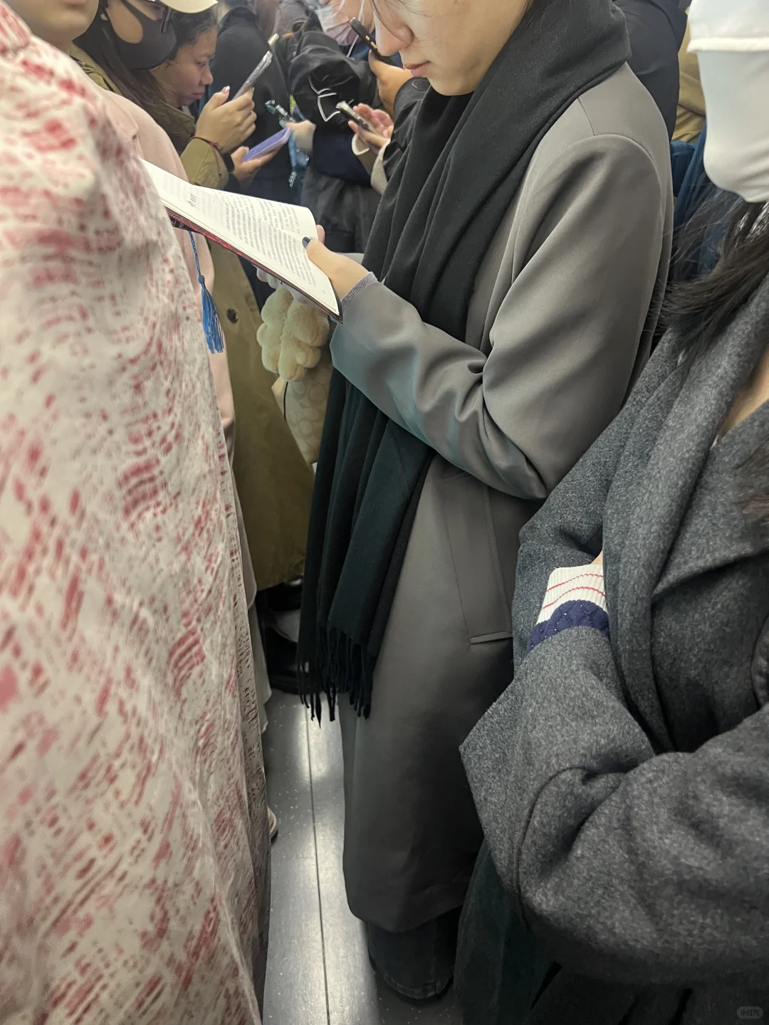 2024年，在北京地铁上看书的人