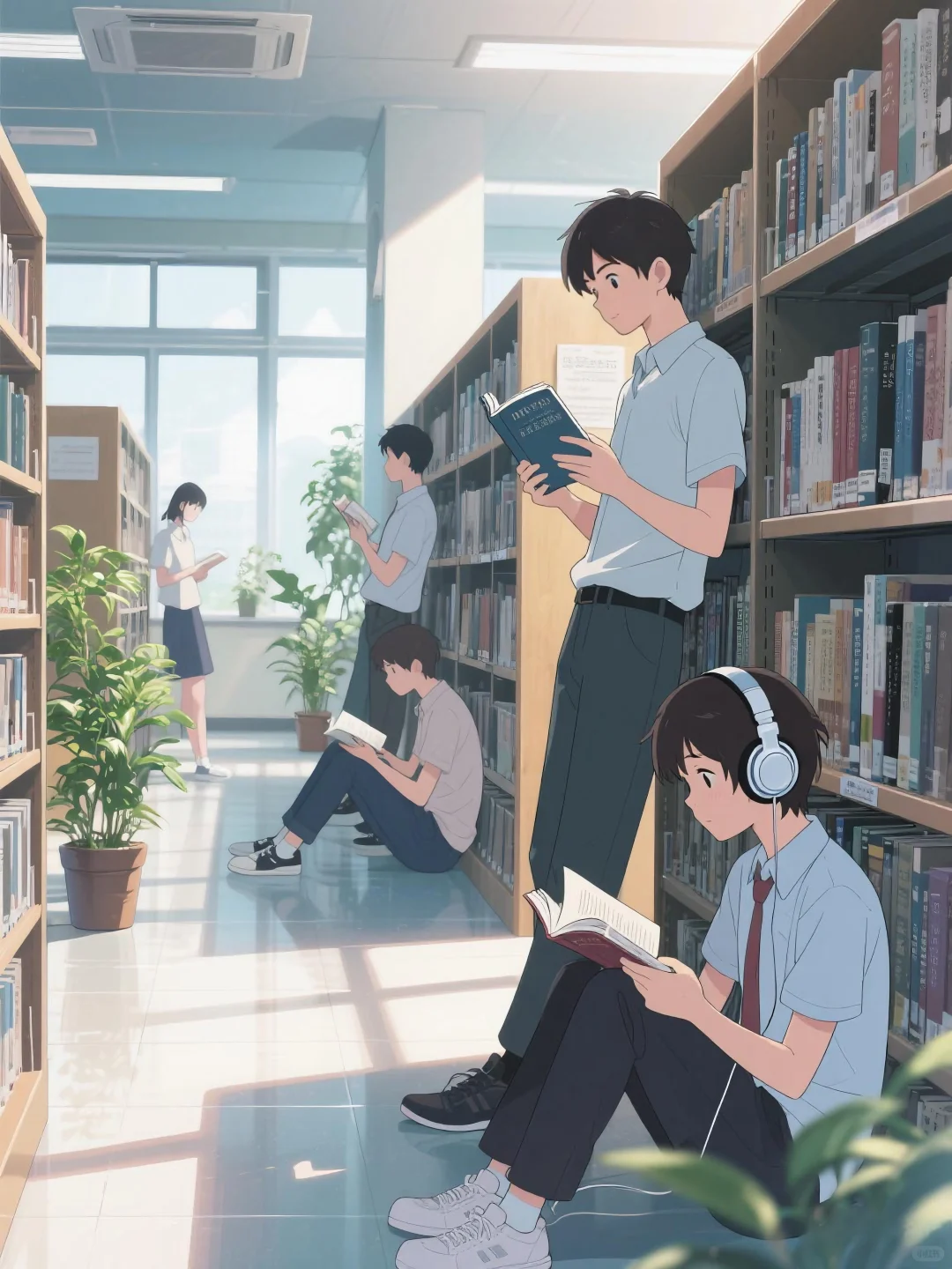 📚✨ 在图书馆里，我找到了理想的大学生