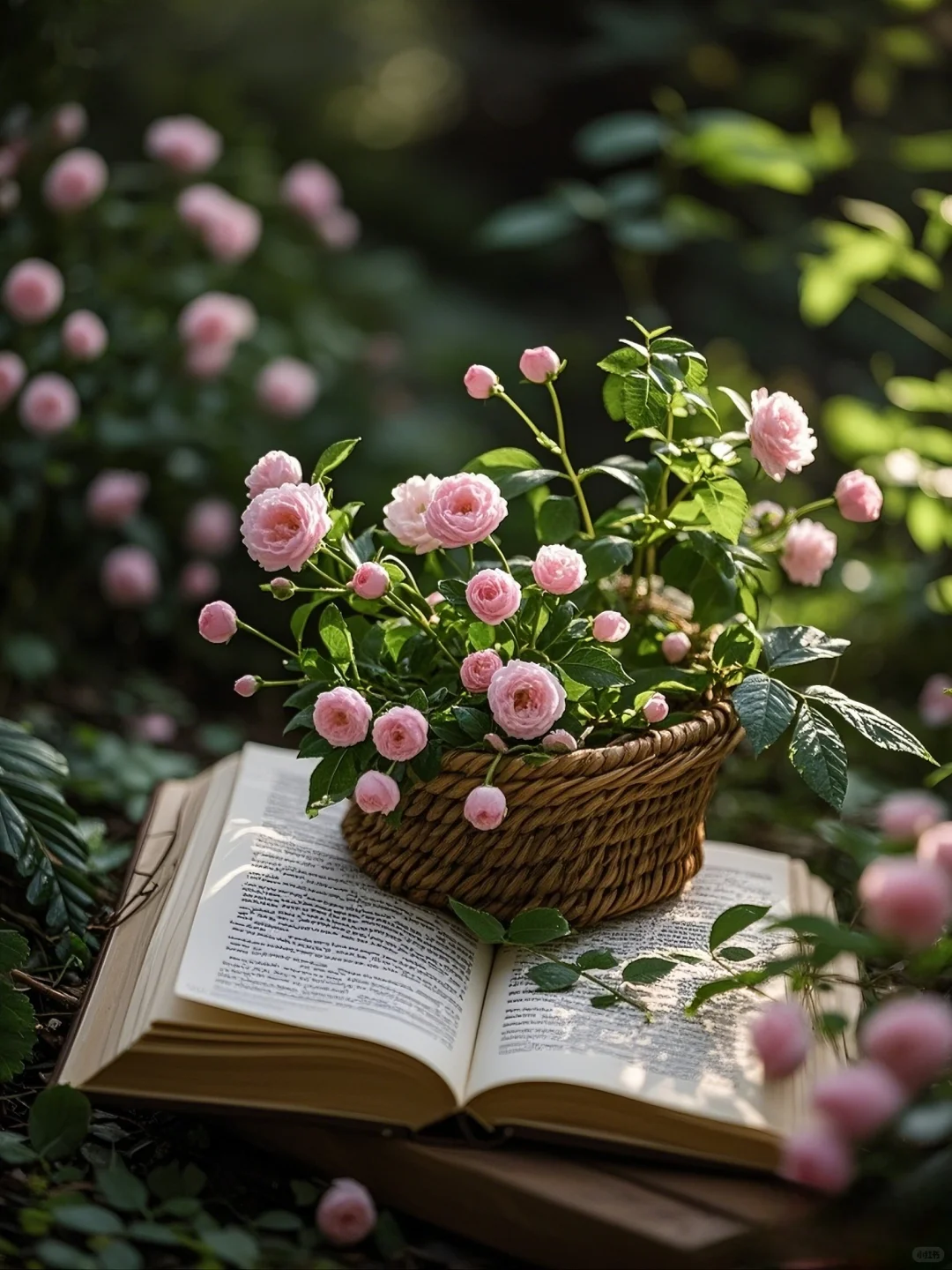 🌳📚🌸森林、书本与鲜花的诗意交响