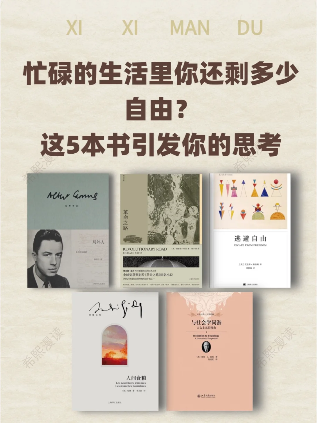 5本书，探索忙碌生活中的自由真谛！