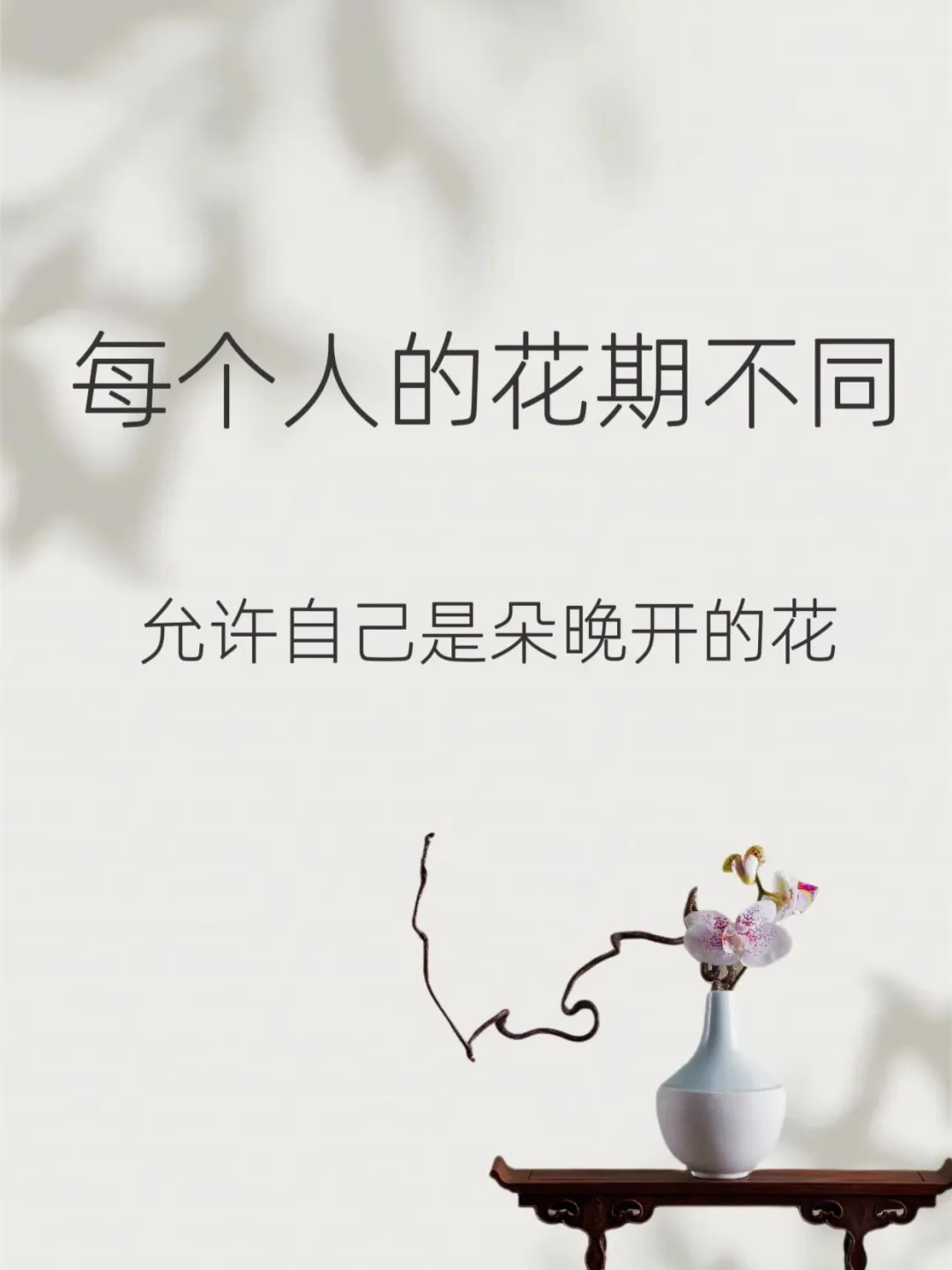 花有花期，允许自己是朵晚开的花