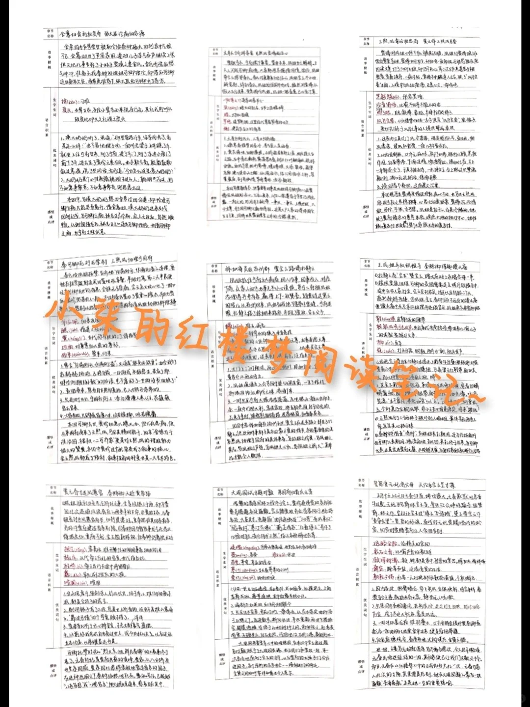 📖《红楼梦》阅读笔记–高一寒假日常