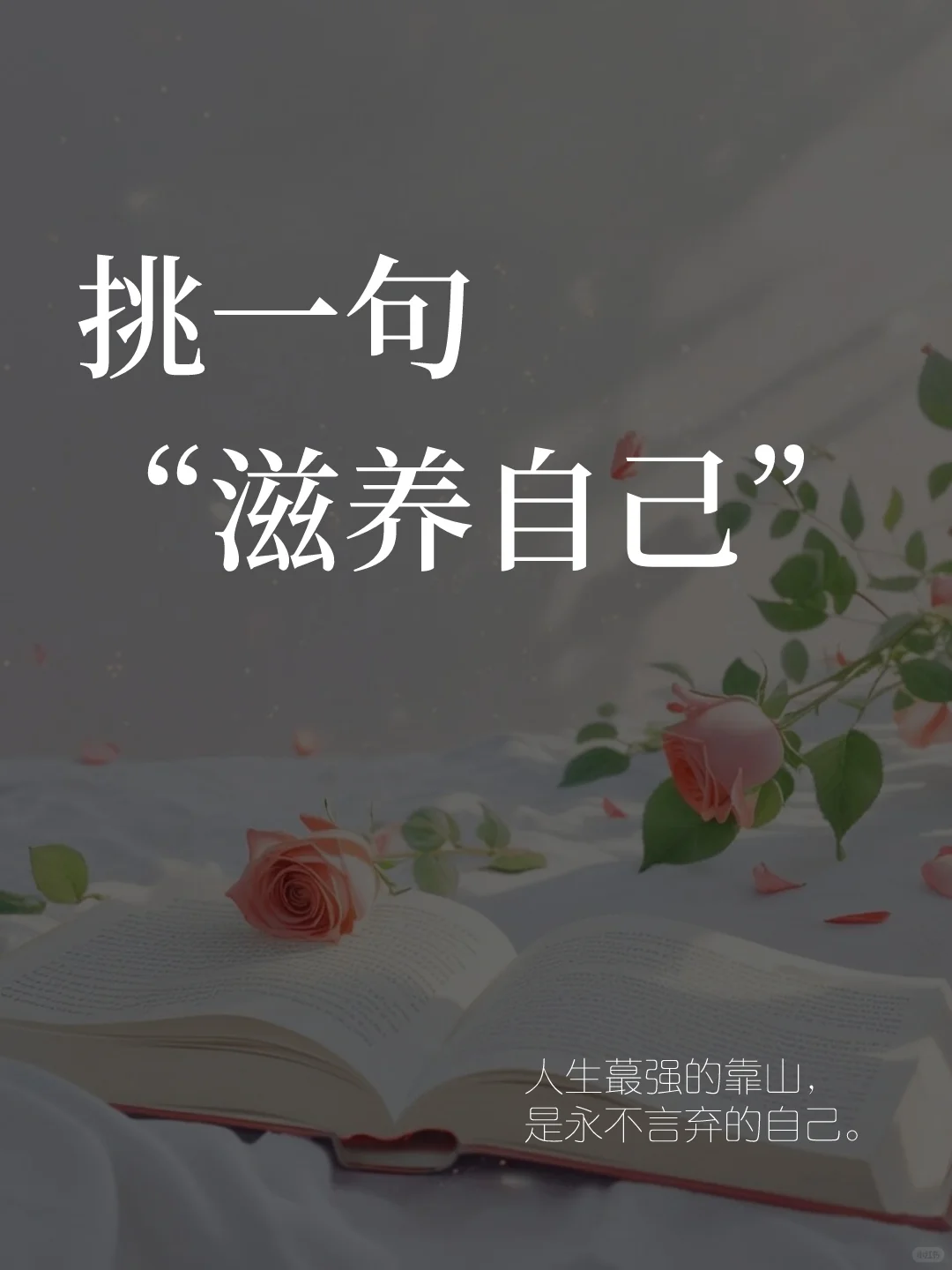 挑一句，狠狠滋养自己