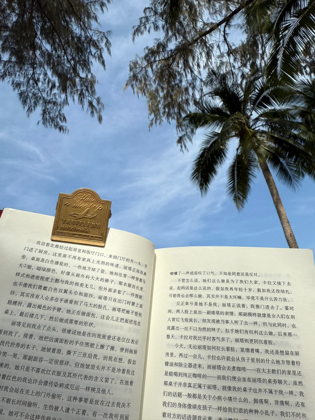 “看书、也看海，整日和自己相处。”