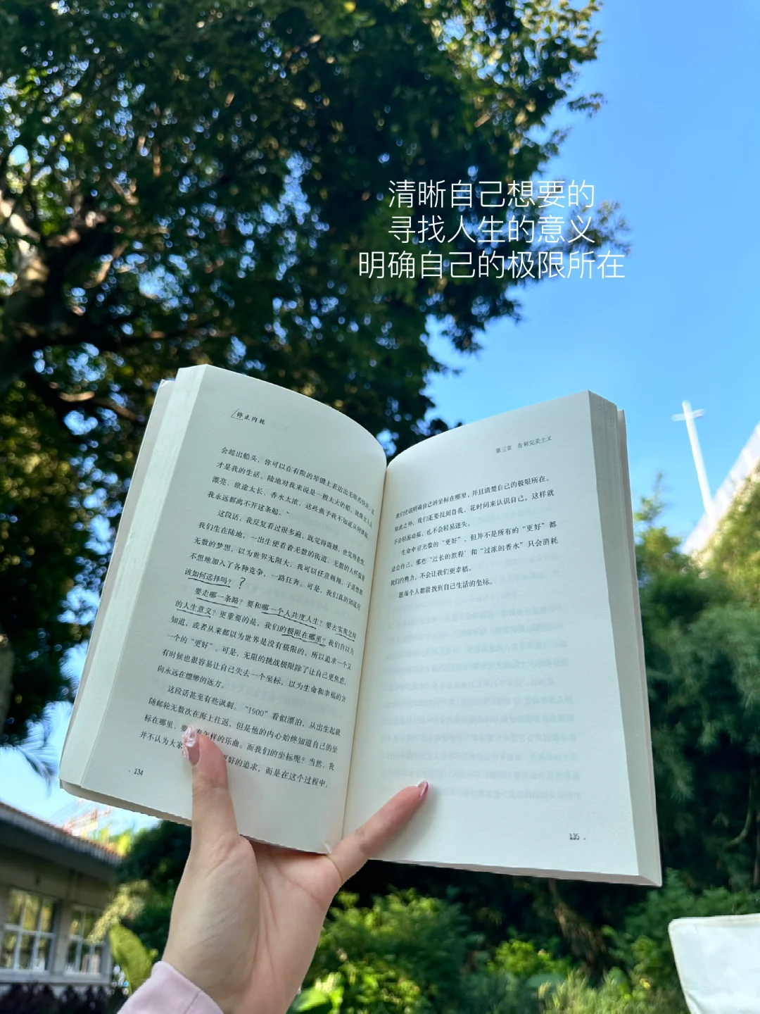 这一刻的小幸福 抬头看天 低头看书📖