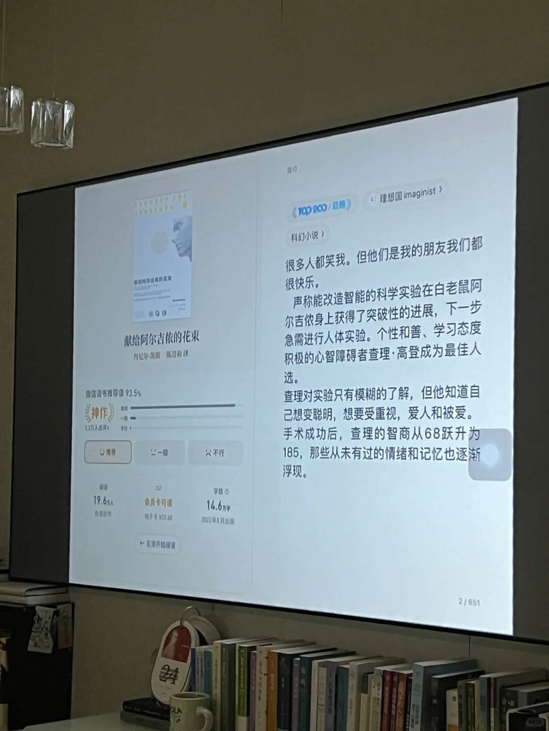 感谢小红书帮我发现新大陆，读书也可投影仪