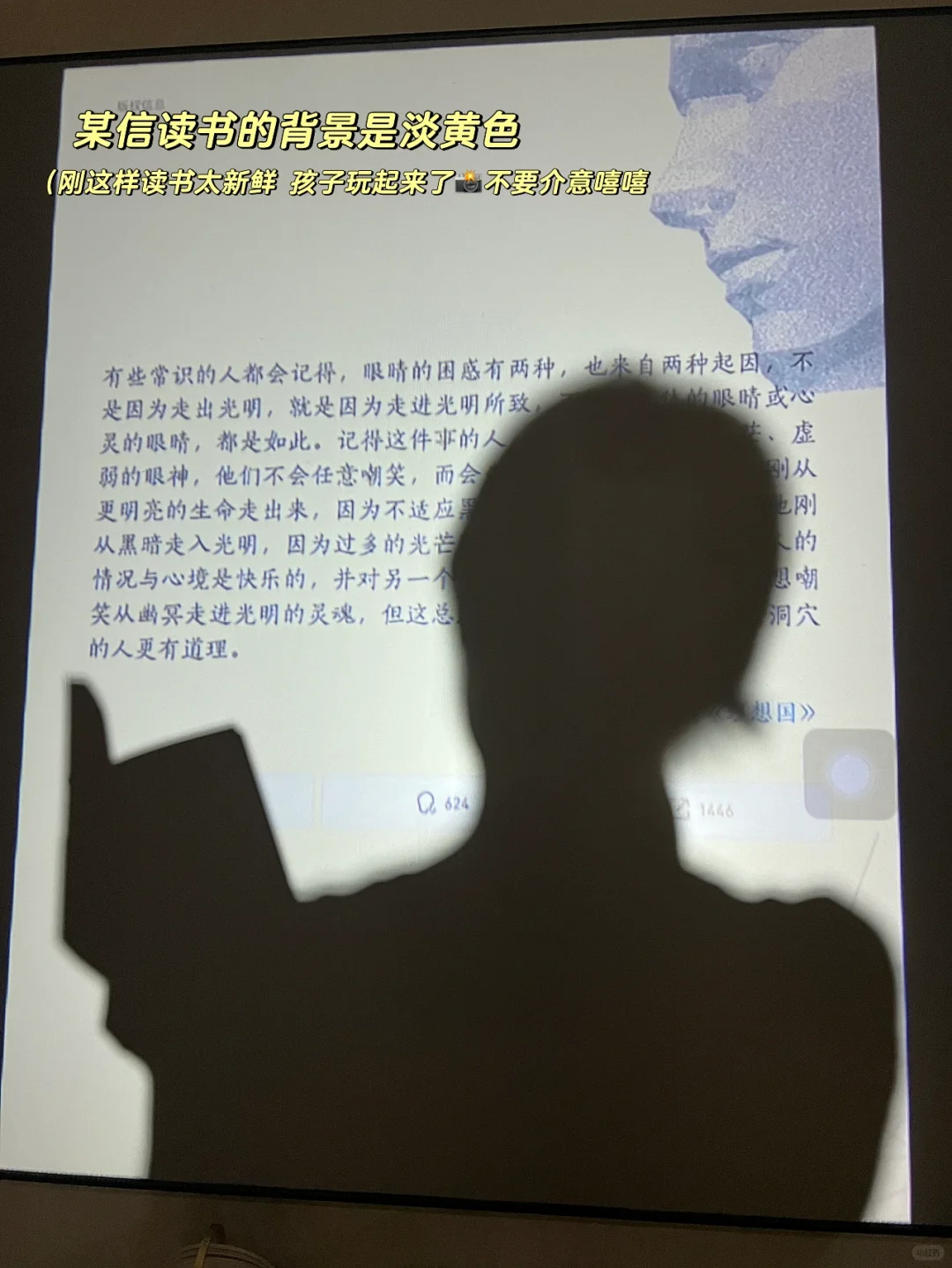 感谢小红书帮我发现新大陆，读书也可投影仪