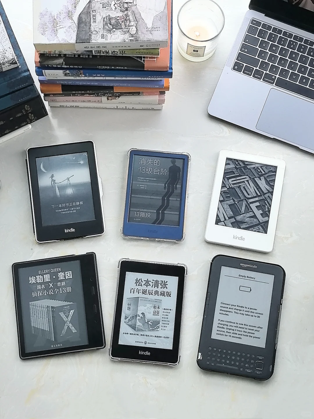 晒一下我的Kindle电子书全家福！