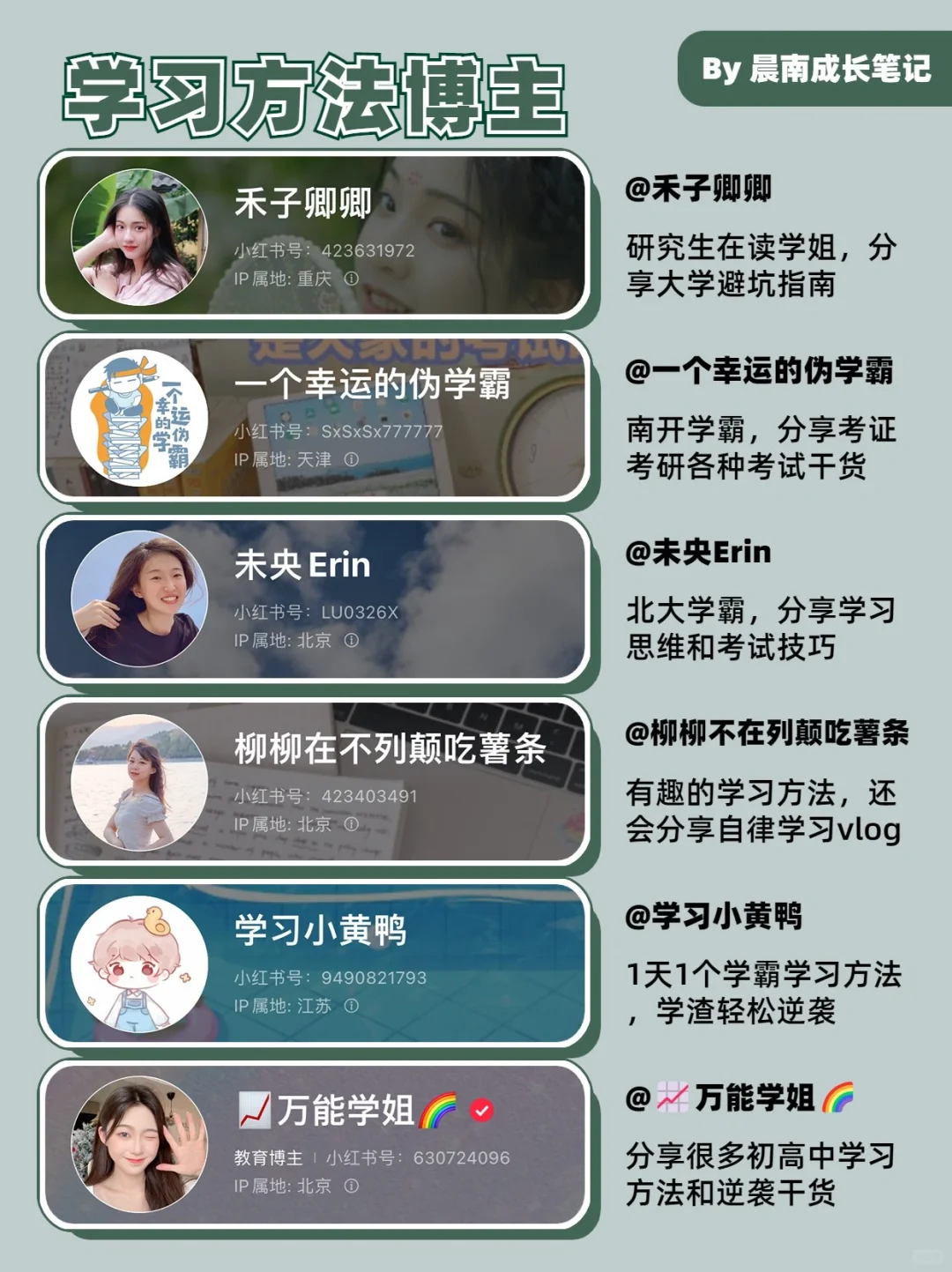原来小红书才是真的学习神器🔥72位宝藏博主