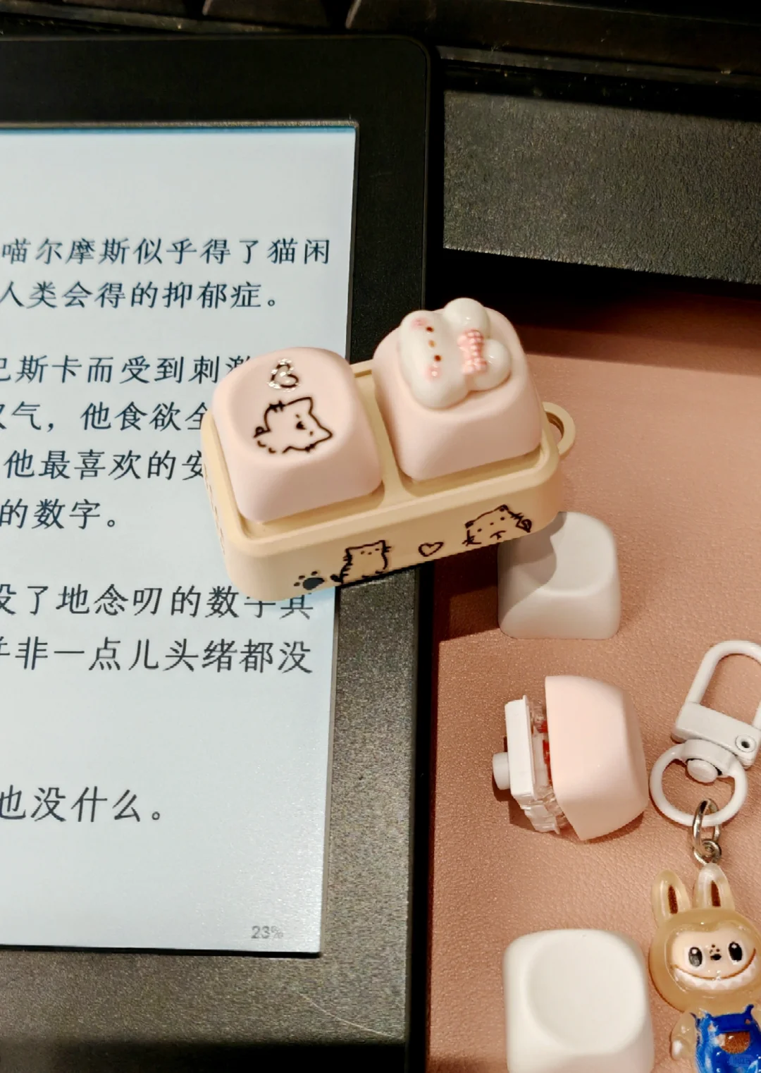 买到可爱的蓝牙翻页器了～