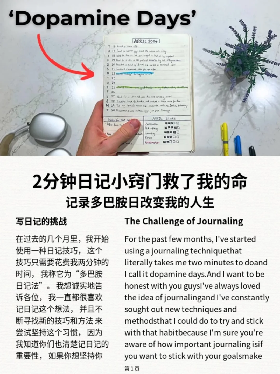 记录多巴胺改变了我的人生