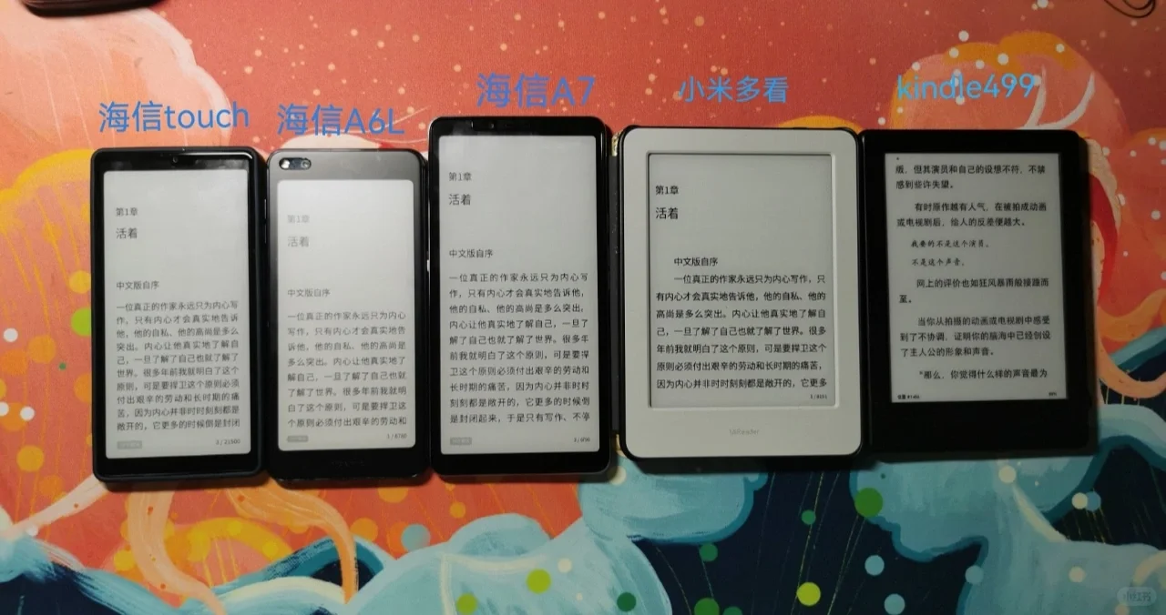 多款墨水屏电纸书评测（海信，小米，k）