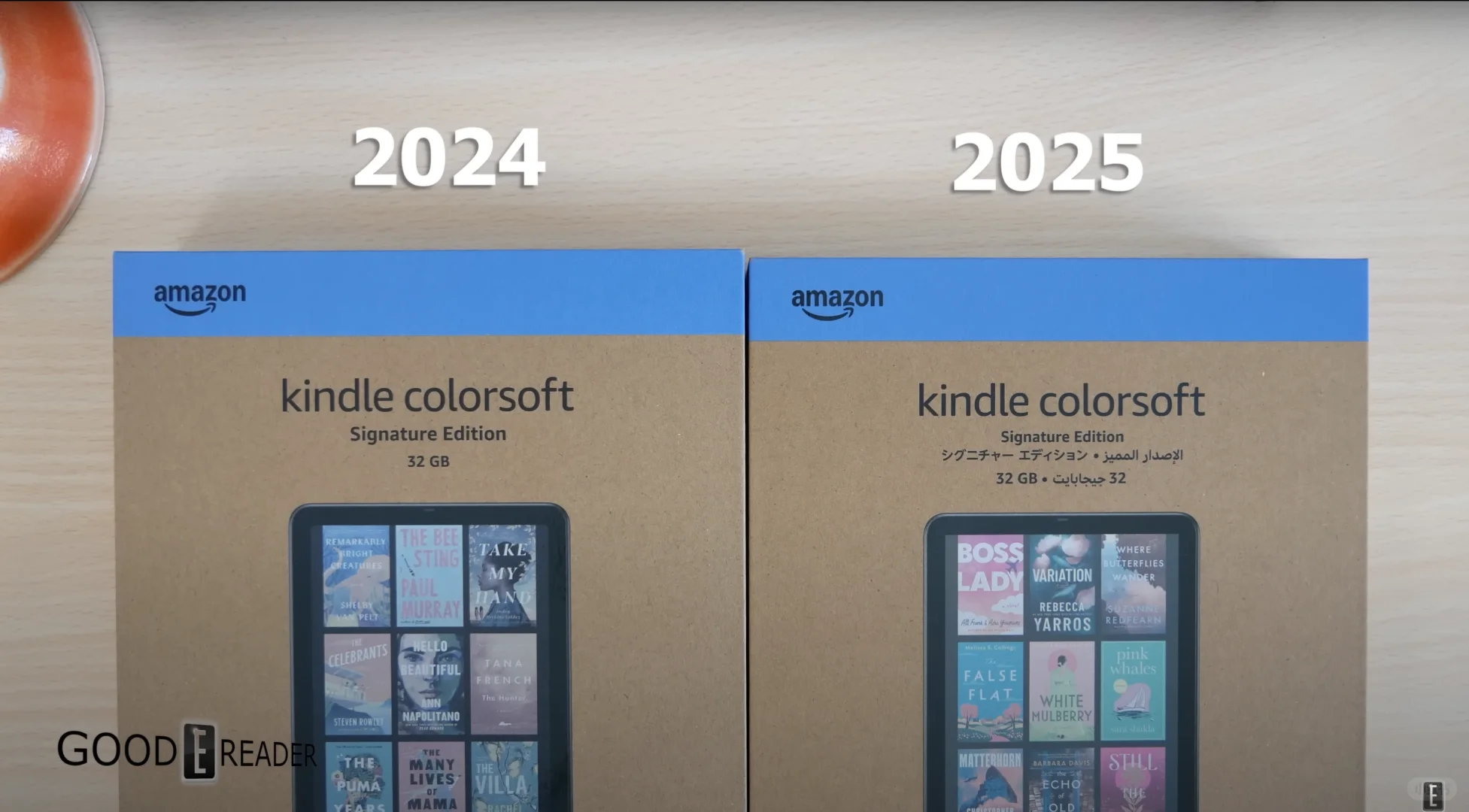 Kindle Colorsoft 32G 2024版和2025版对比