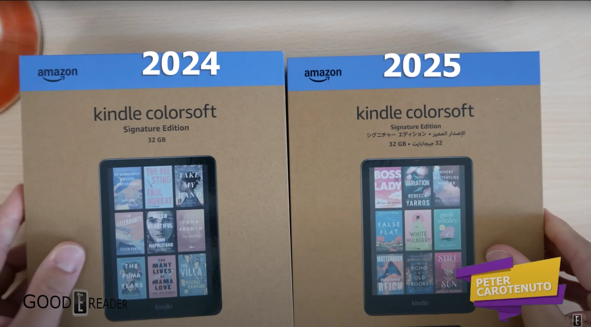 Kindle Colorsoft 32G 2024版和2025版对比