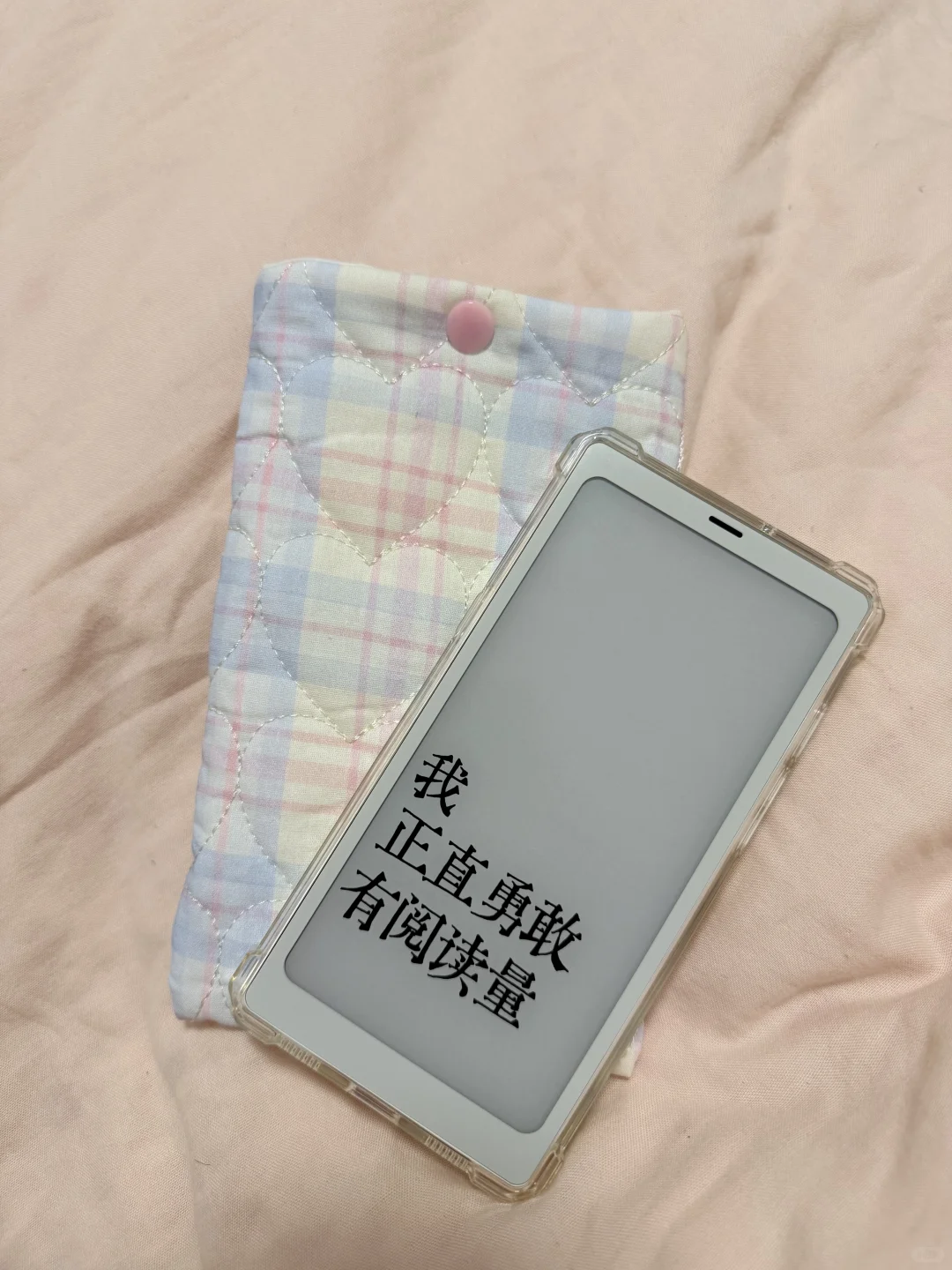 做了一个阅读器的保护袋 再也不担心碎屏咯