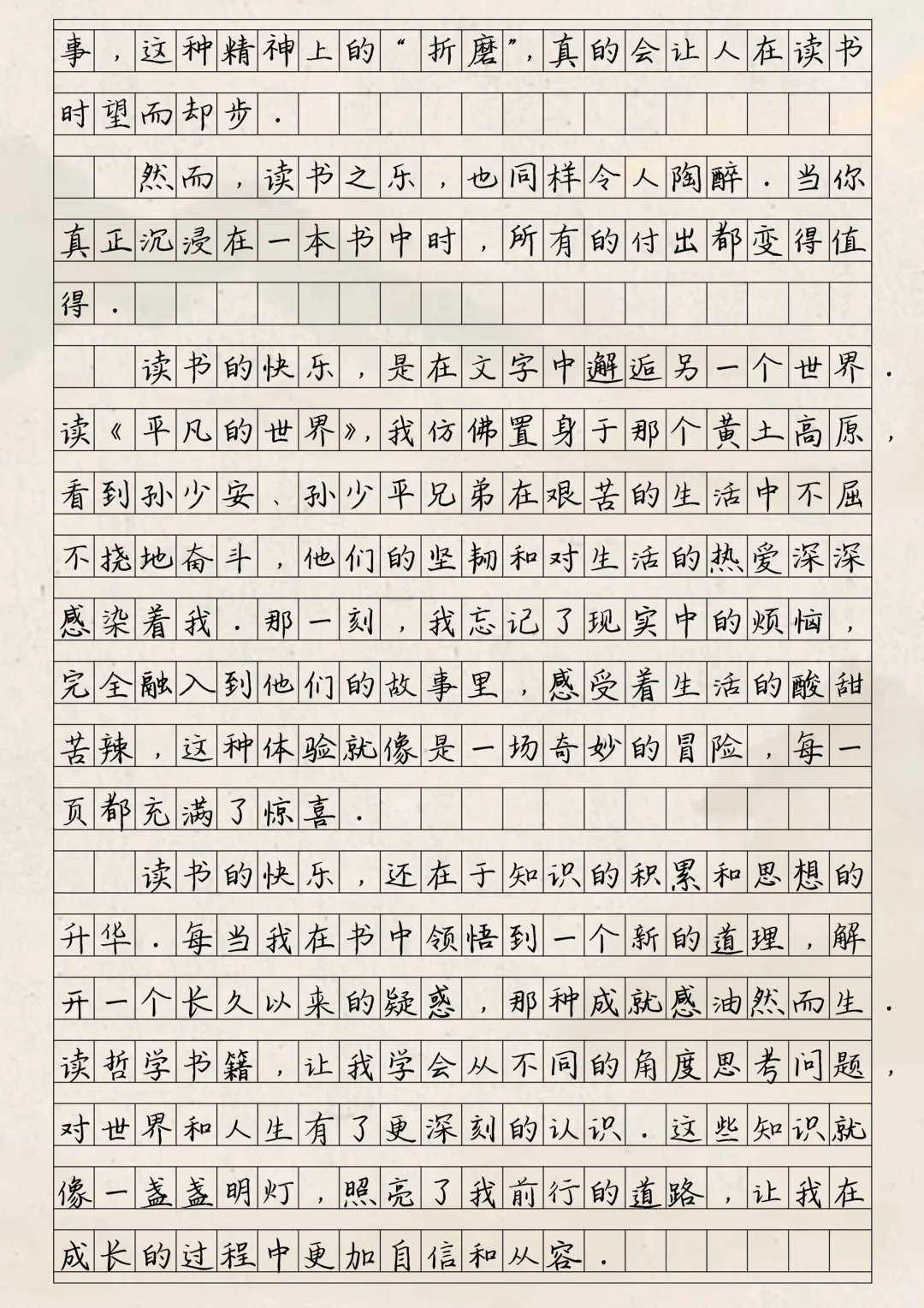 优秀作文《读书的苦与乐》