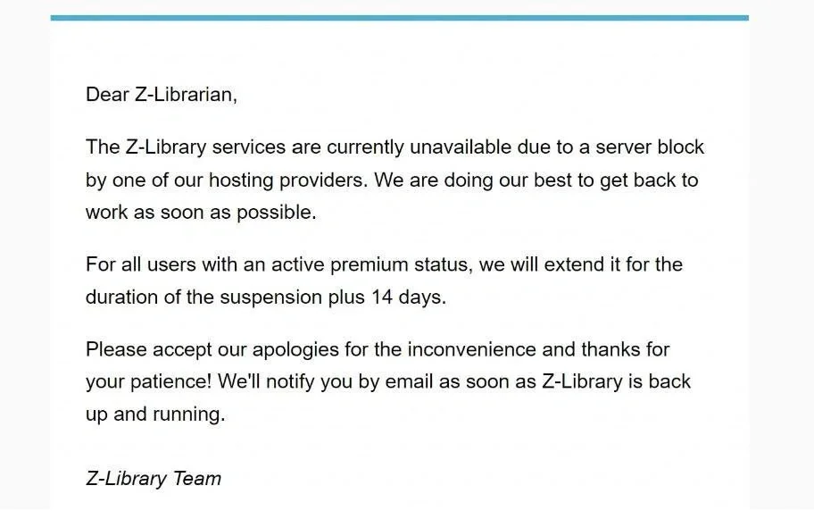 Ｚlibrary被封