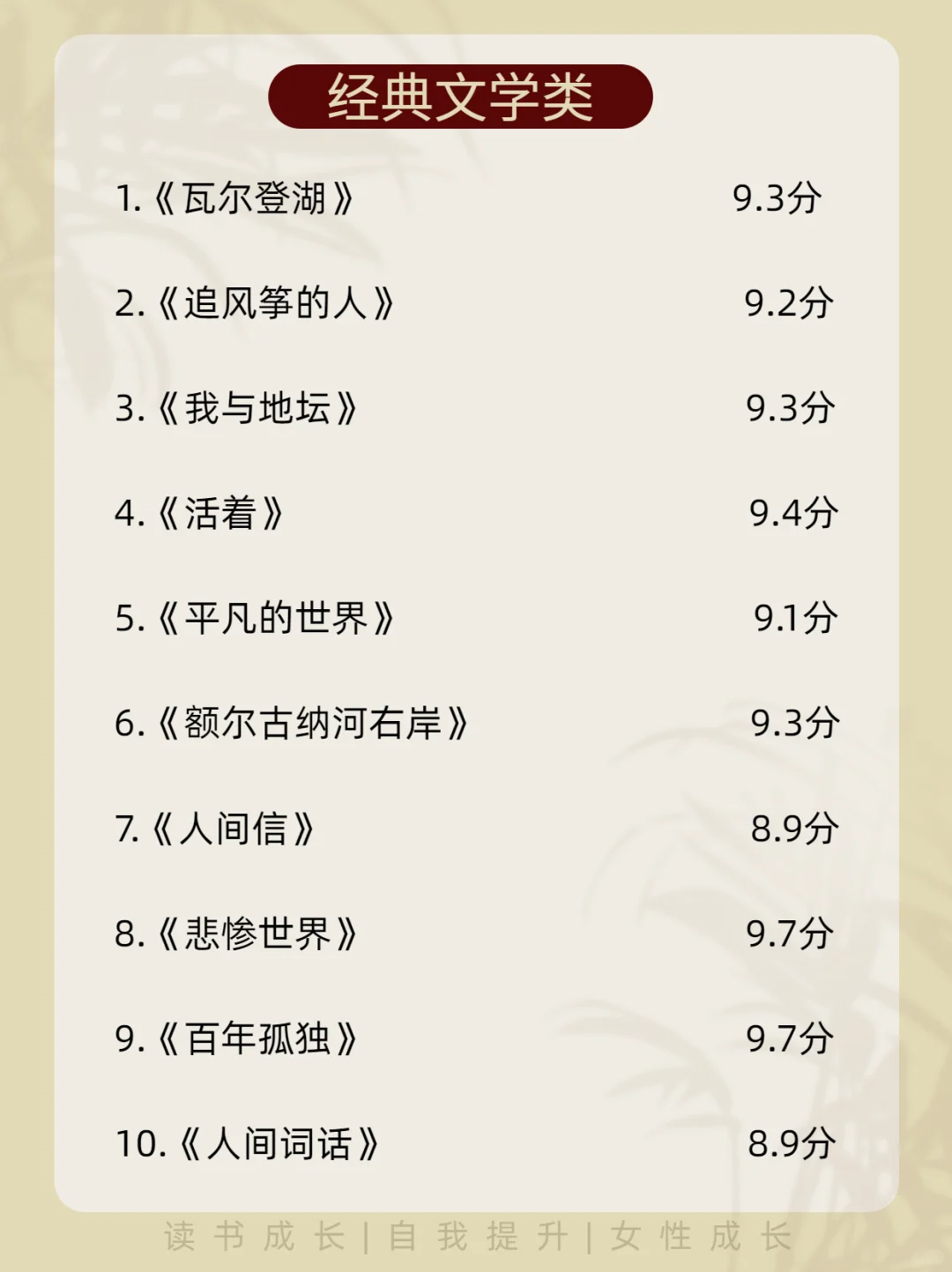 听劝！女生一定要多看书！