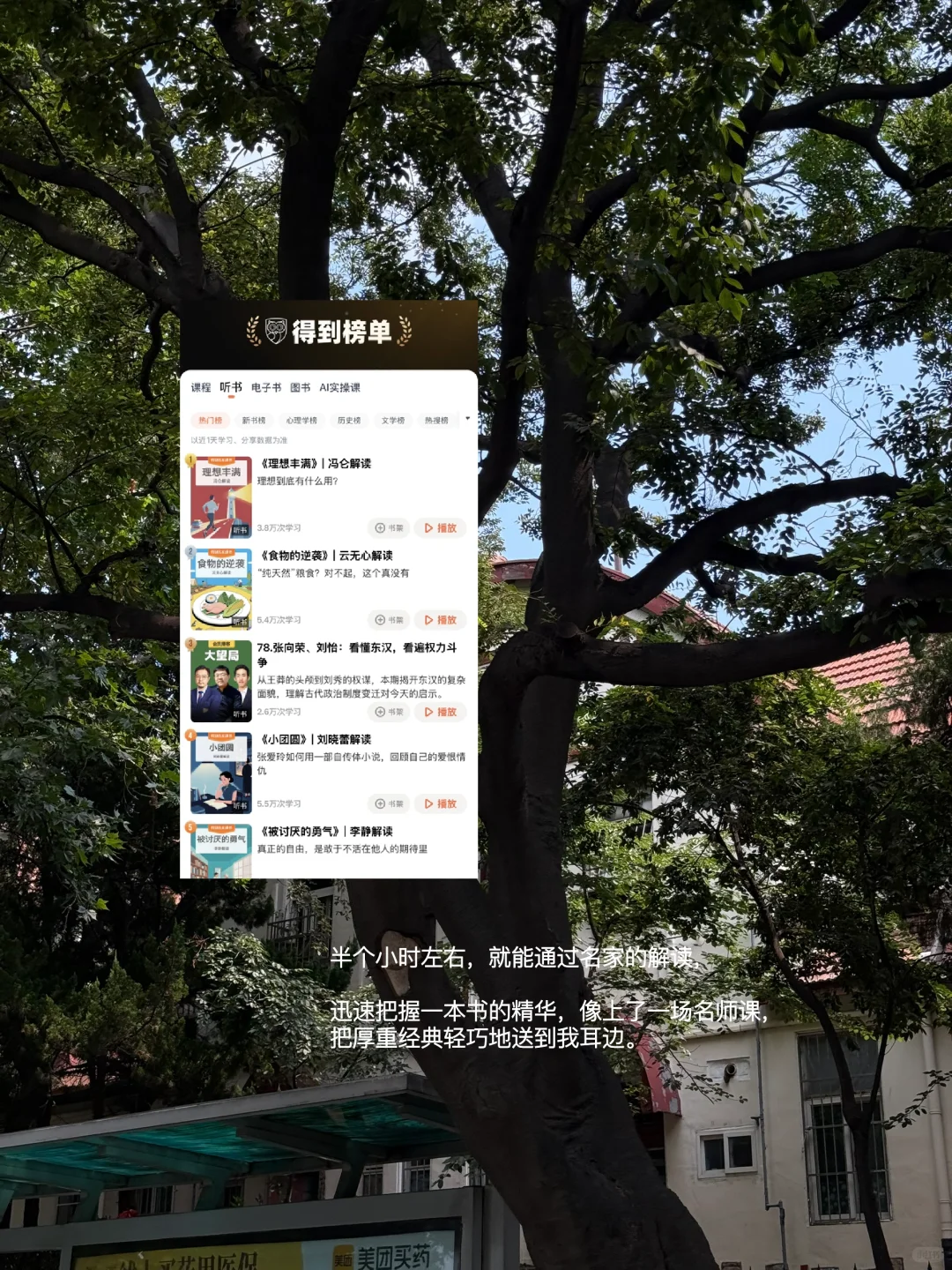 早起散步、听书，找回内心的稳定感。