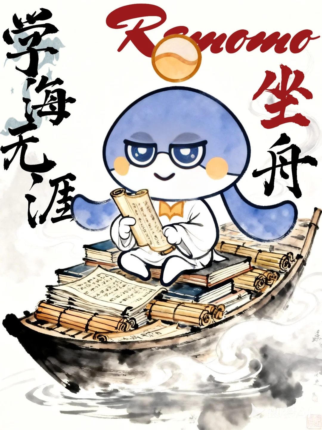 墨水屏保｜学海无涯Remomo坐舟👀