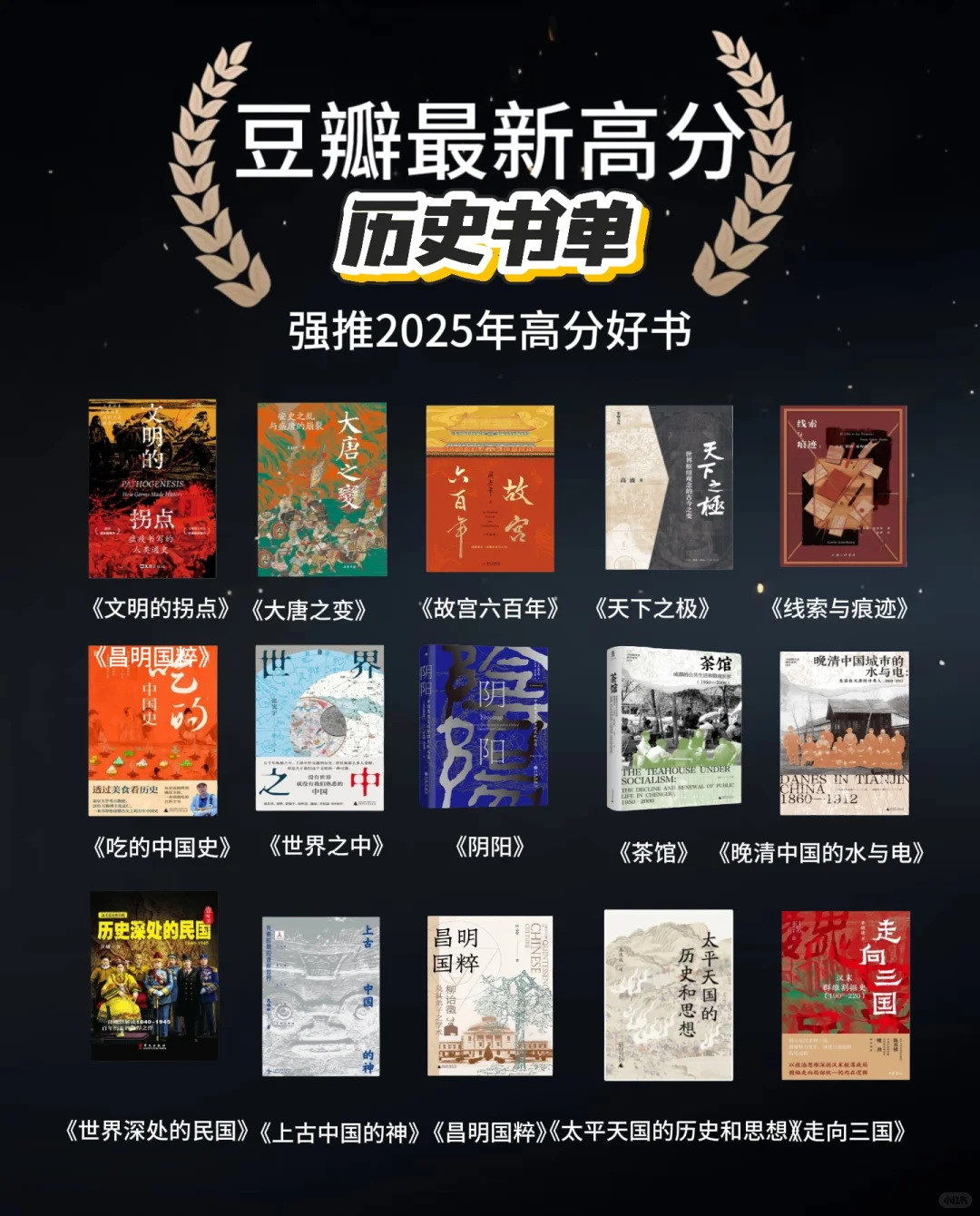 历史迷狂喜‼️ 2025年历史书单豆瓣高分榜