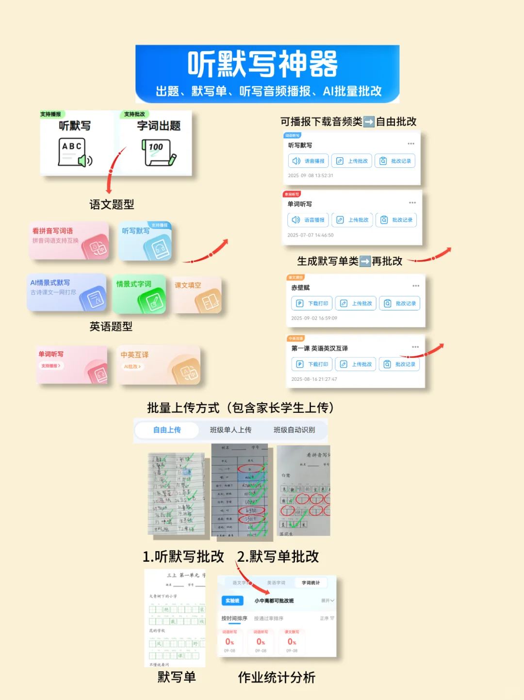 语文老师分层听默写，班级均分甩隔壁班7分