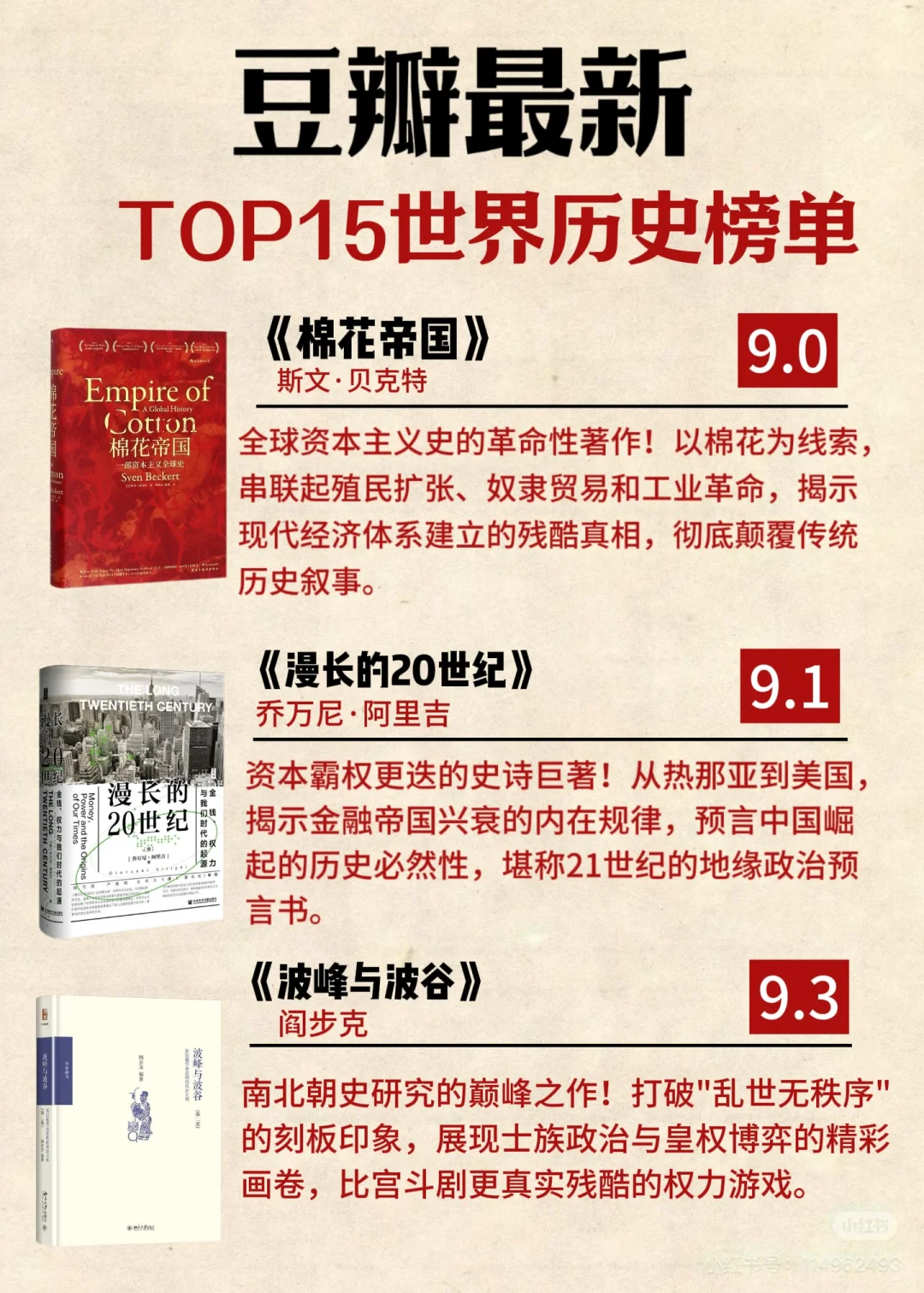 📚豆瓣TOP15世界历史榜单，🔥颠覆你的世界观