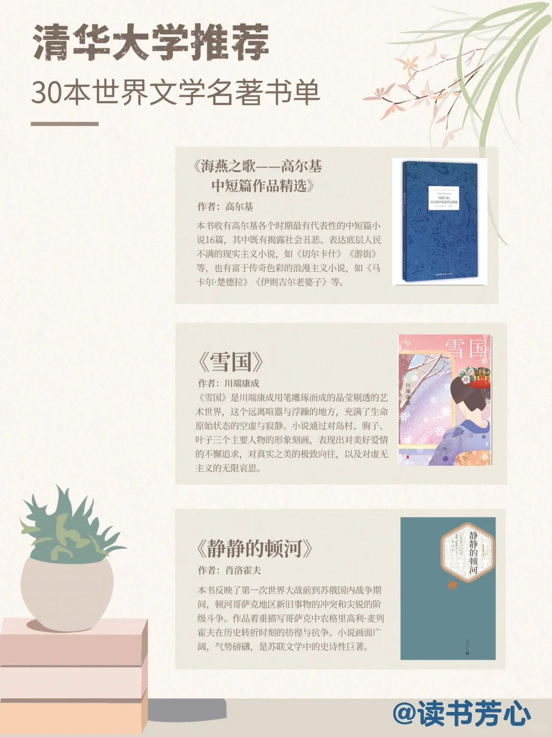 千万别错过，清华大学推荐30本世界名著📚